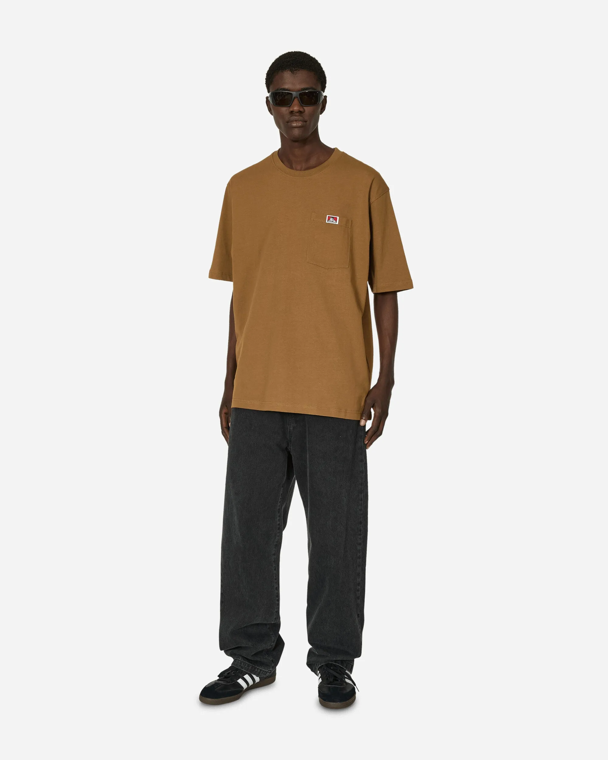 Heavy Duty Classic Label Pocket T-Shirt Coyote Brown