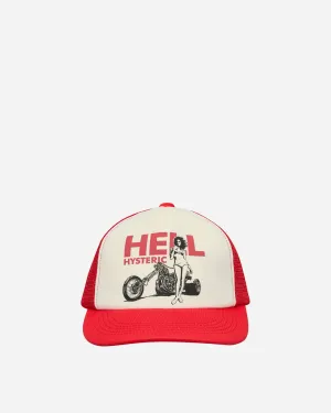 Hell Hysteric Trucker Hat Red