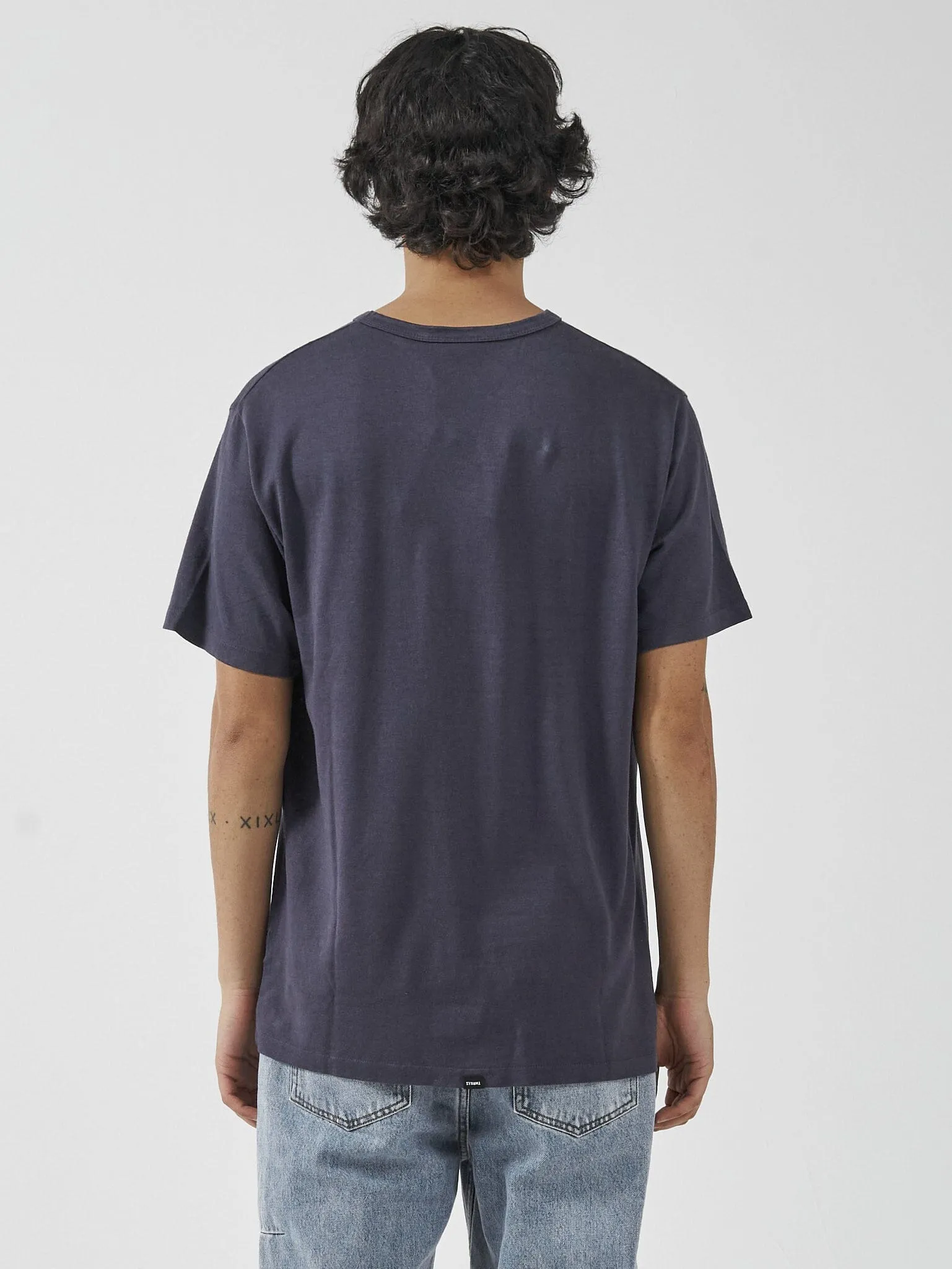 Hemp Thrills Embro Merch Fit Tee - Marine Blue