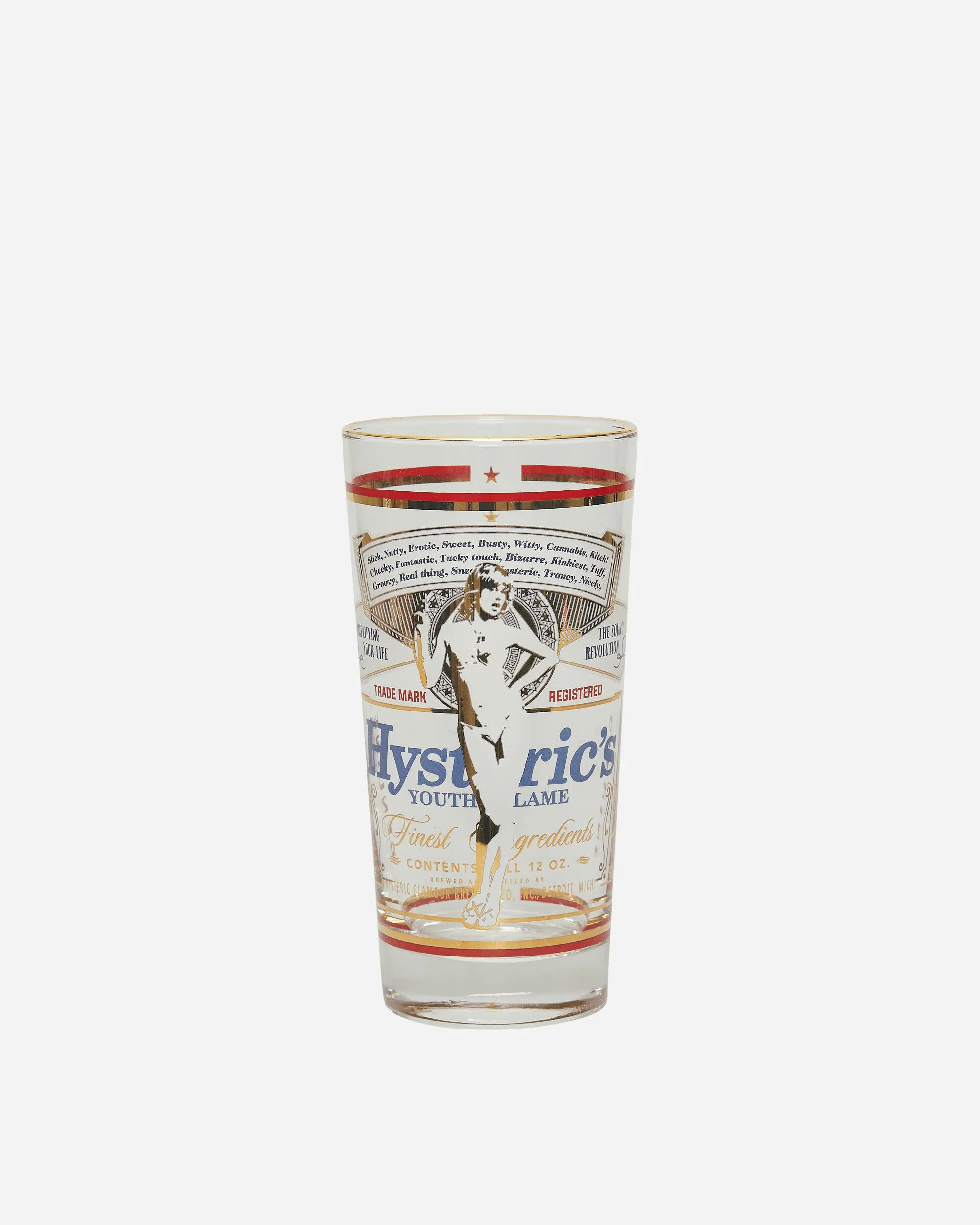 HG Label Beer Glass White