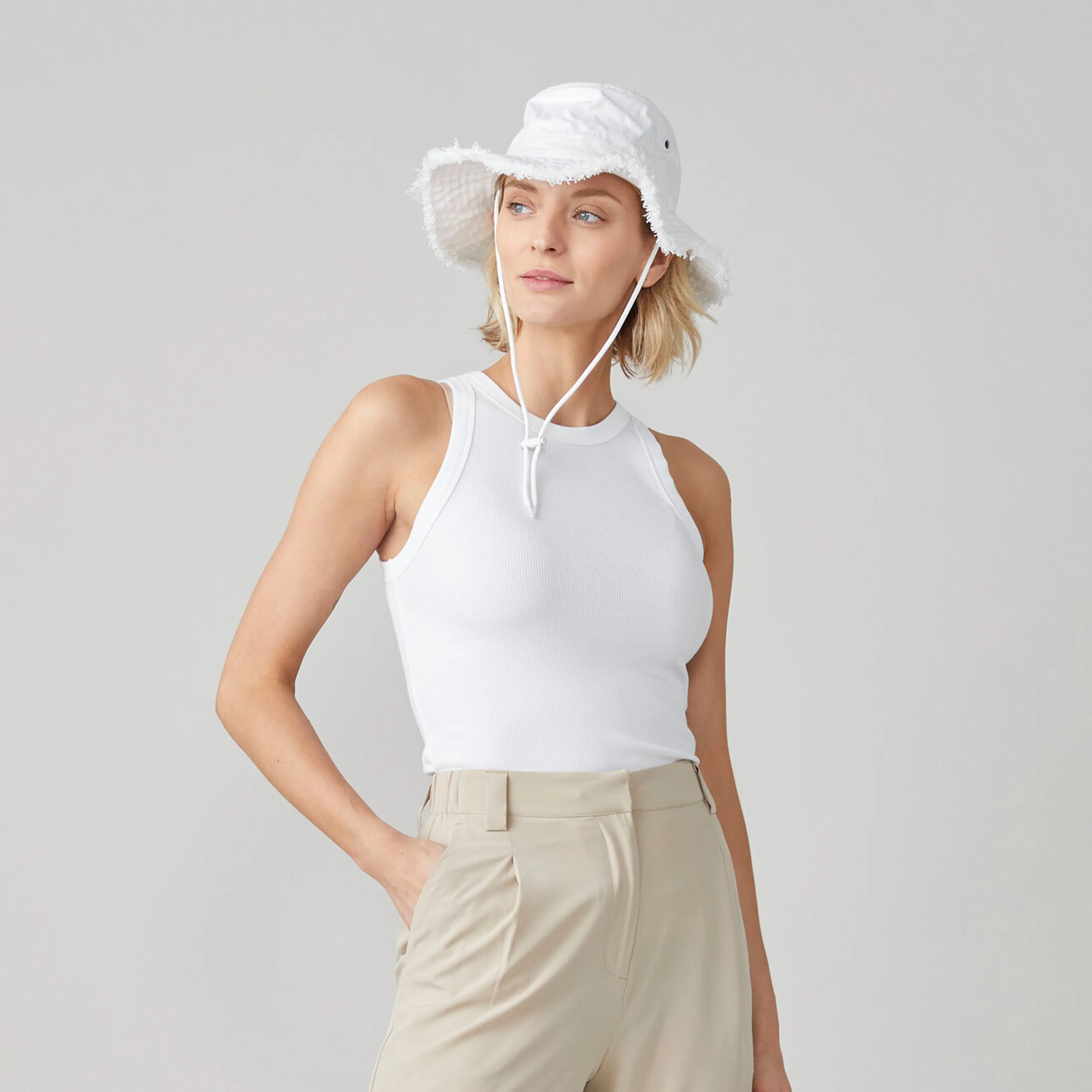 High Neck Rib Tank