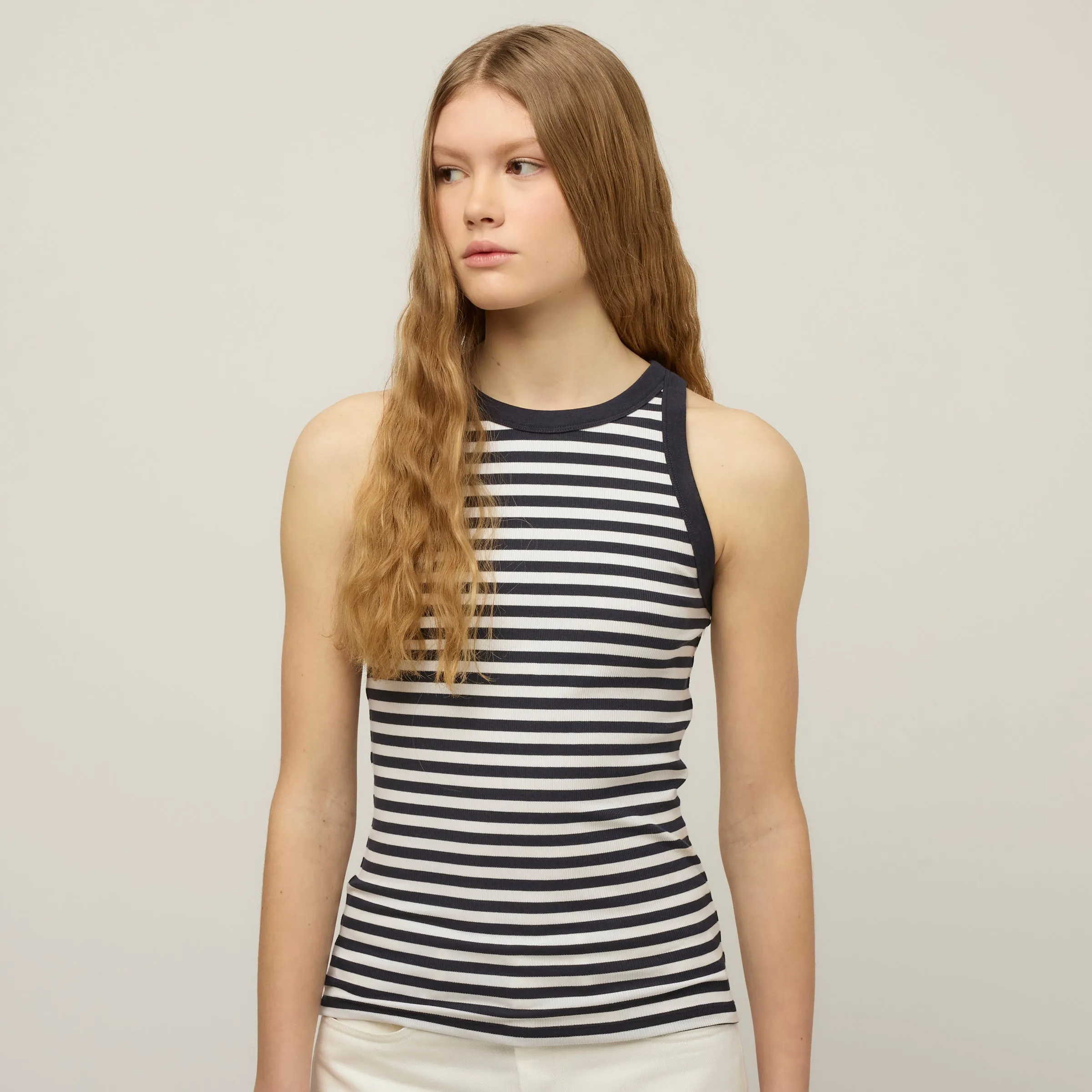 High Neck Rib Tank