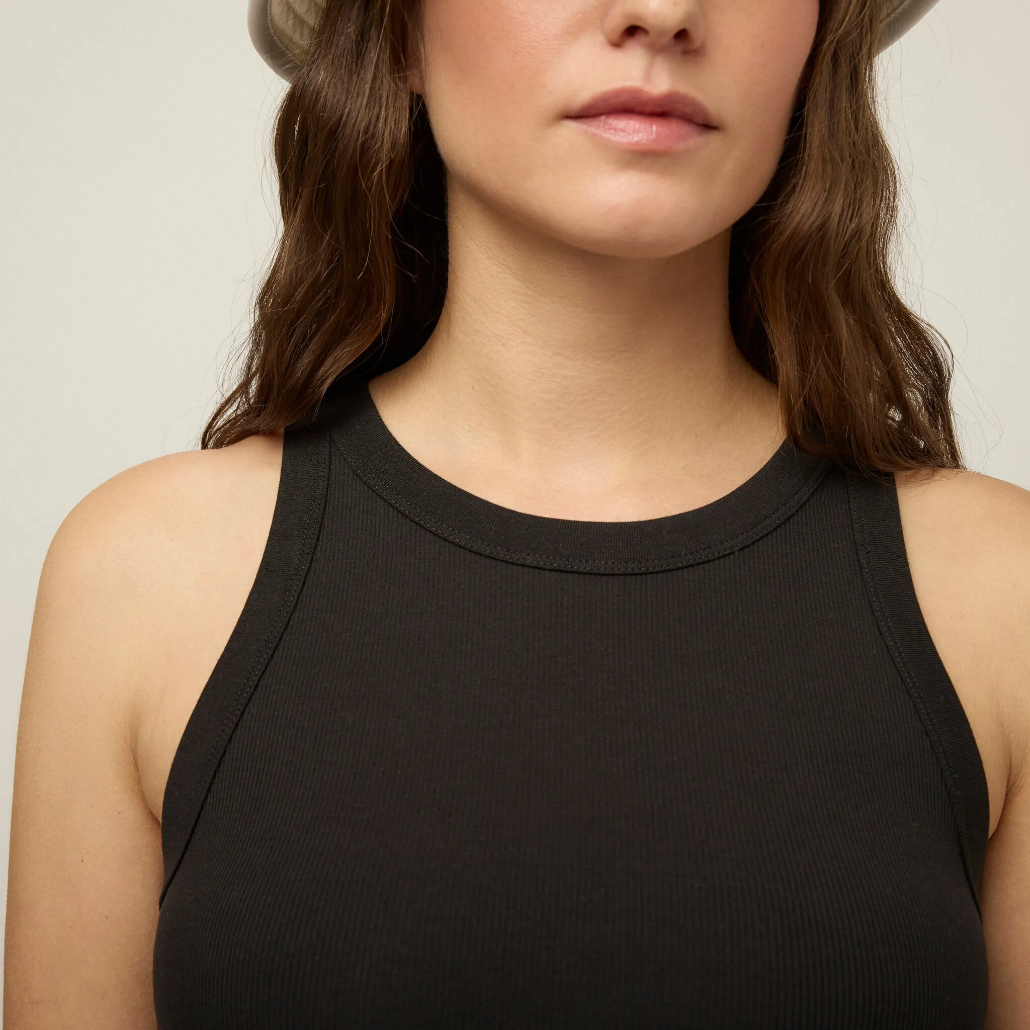 High Neck Rib Tank