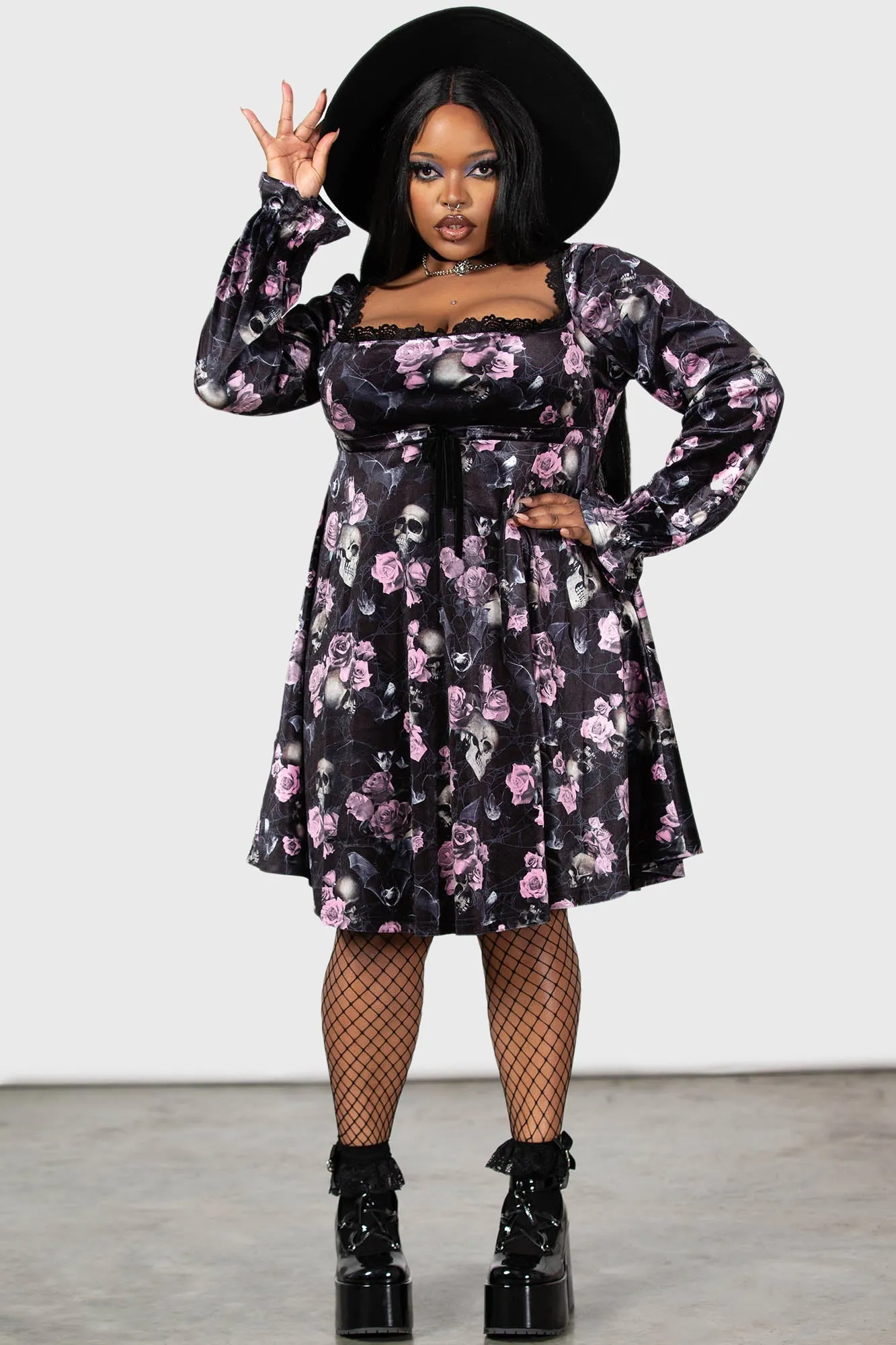 Imperia Long Sleeve Dress [BLACK/PINK]