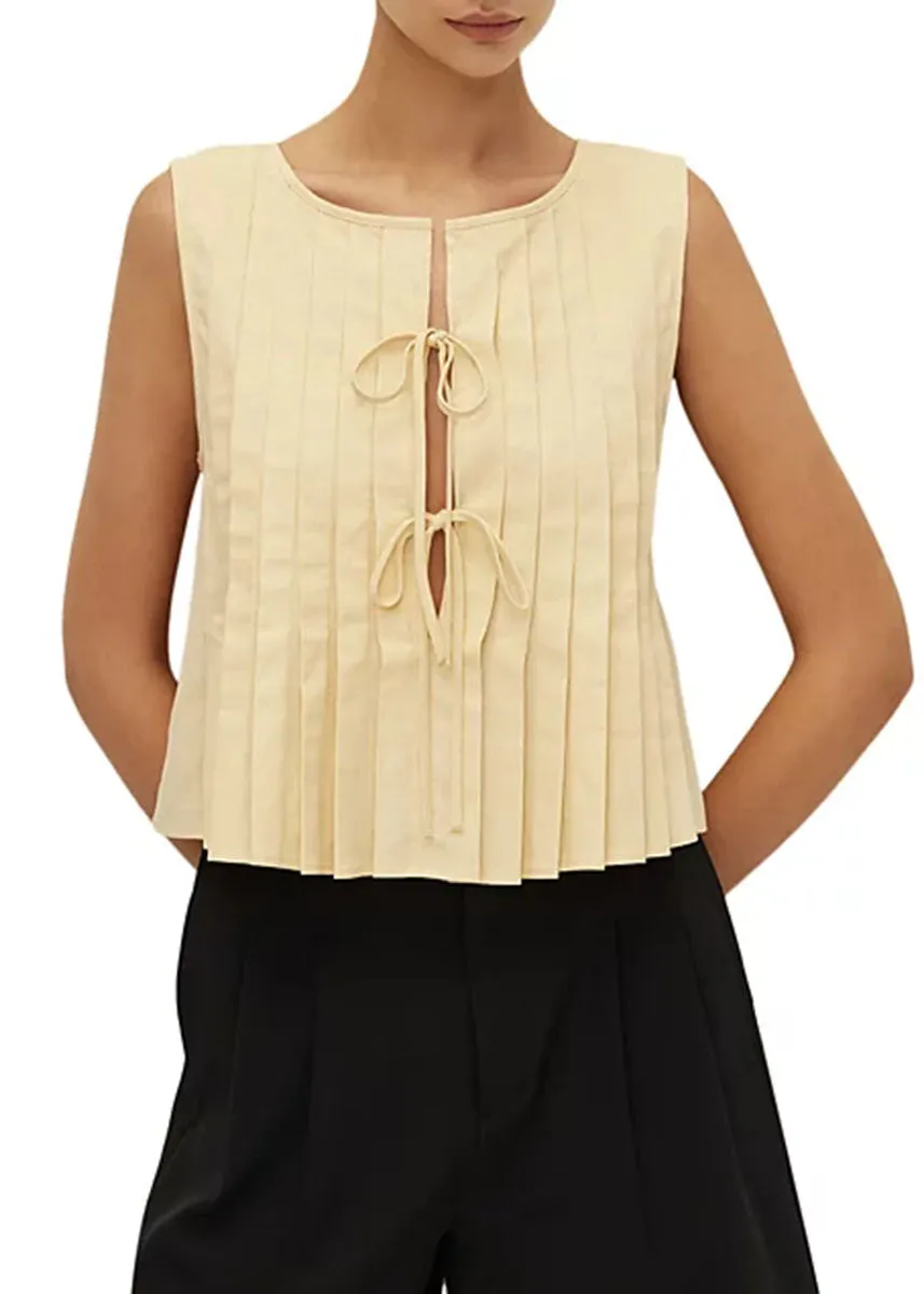 Kali Linen Top - Yellow