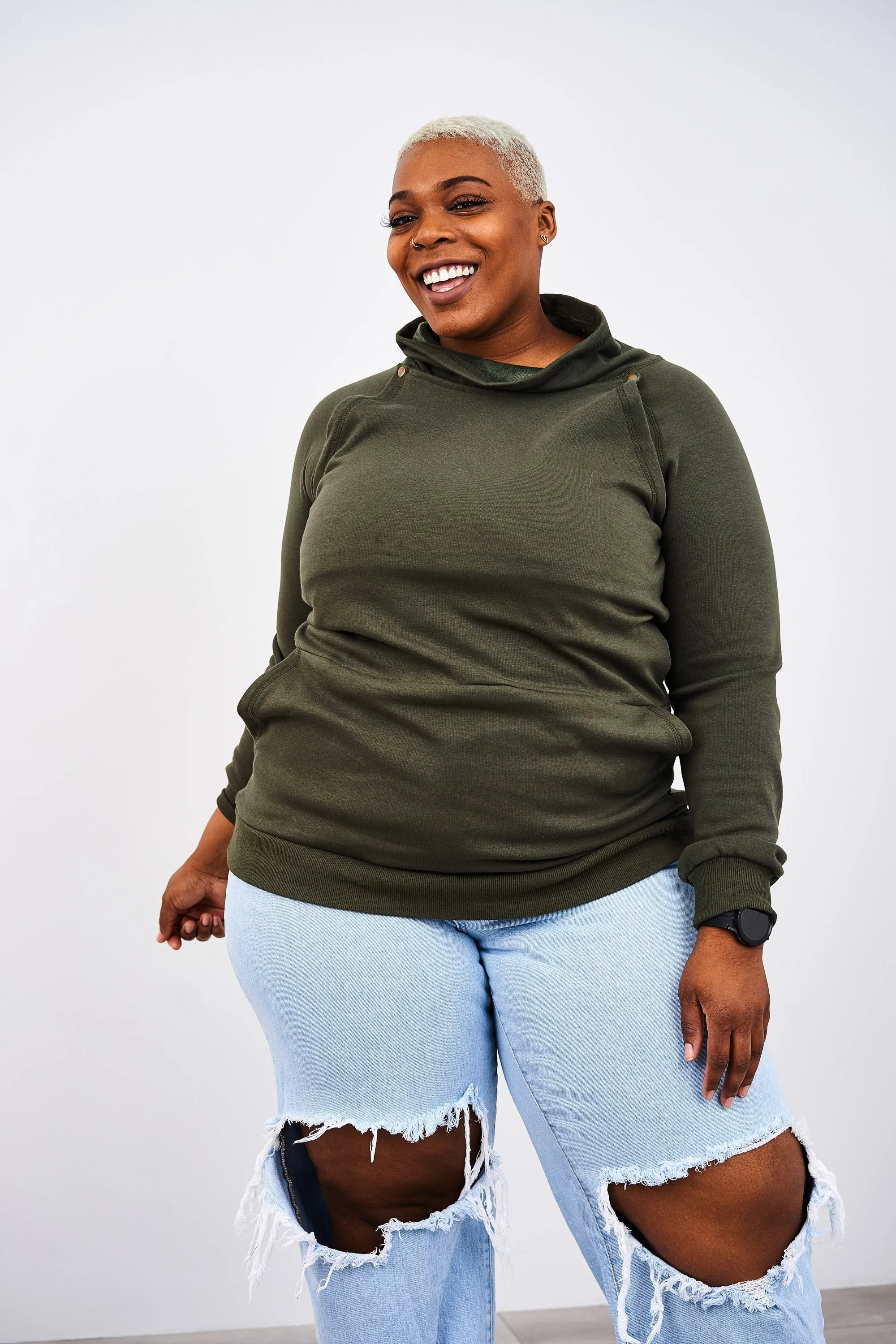 Latched Mama Harbor Snap Nursing Pullover - Final Sale