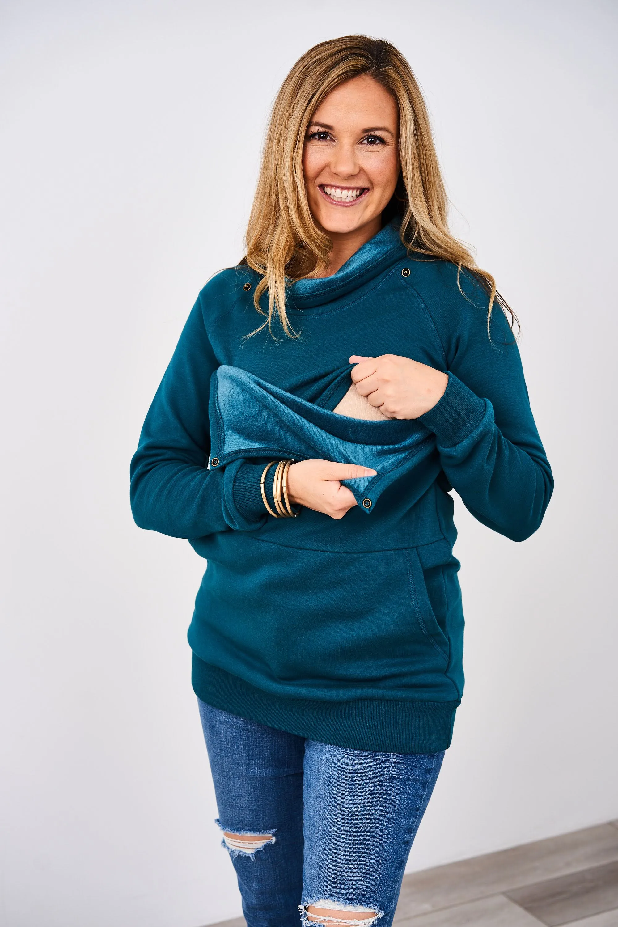 Latched Mama Harbor Snap Nursing Pullover - Final Sale