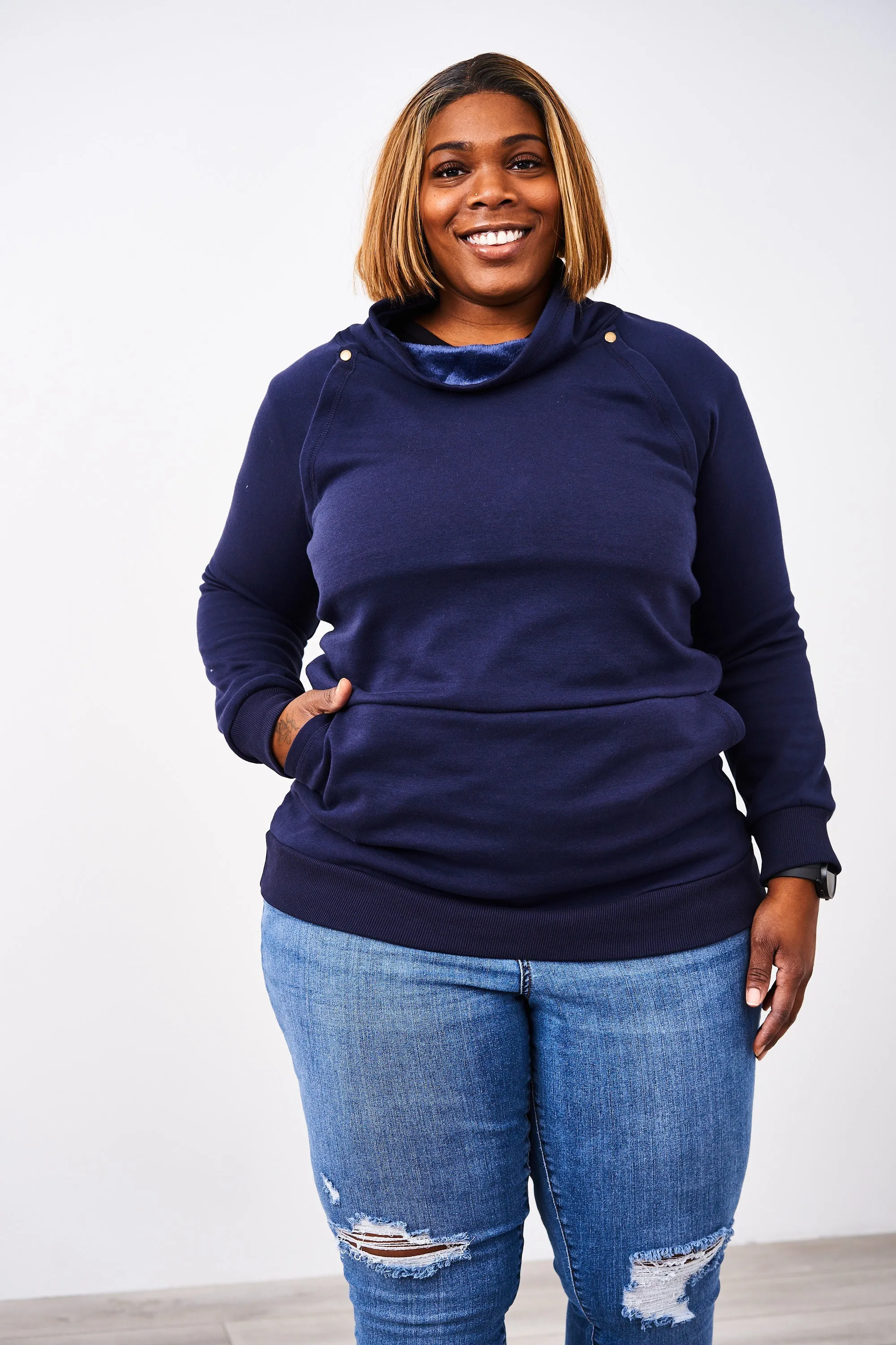 Latched Mama Harbor Snap Nursing Pullover - Final Sale