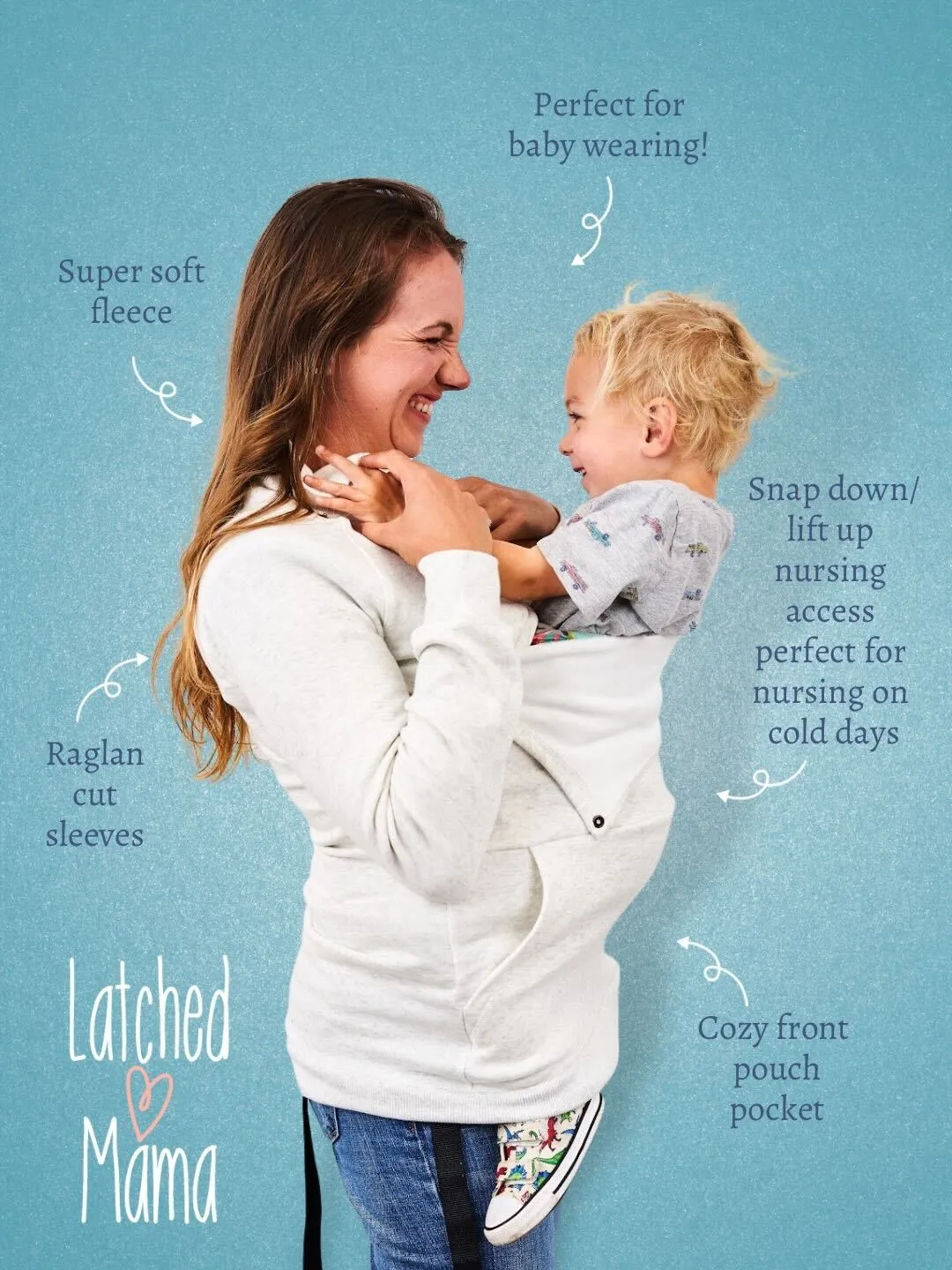 Latched Mama Harbor Snap Nursing Pullover - Final Sale