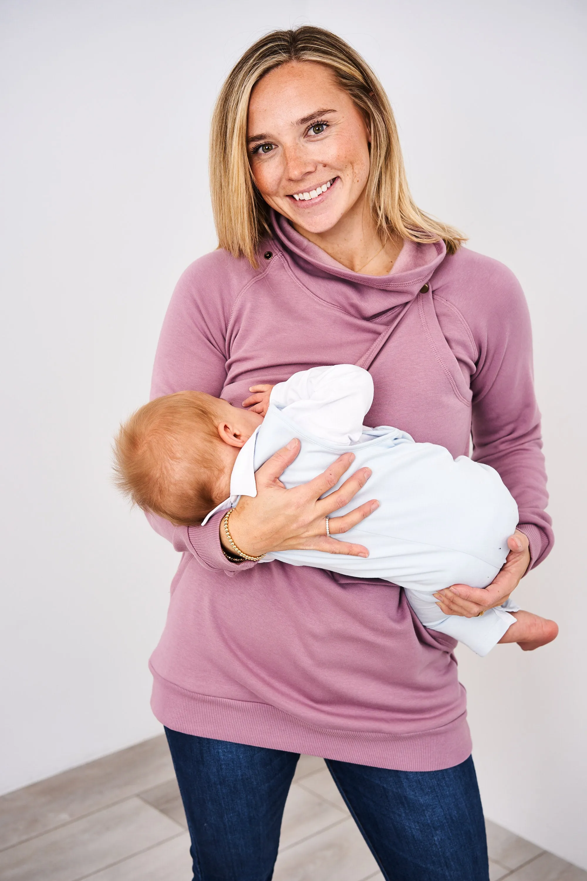 Latched Mama Harbor Snap Nursing Pullover - Final Sale
