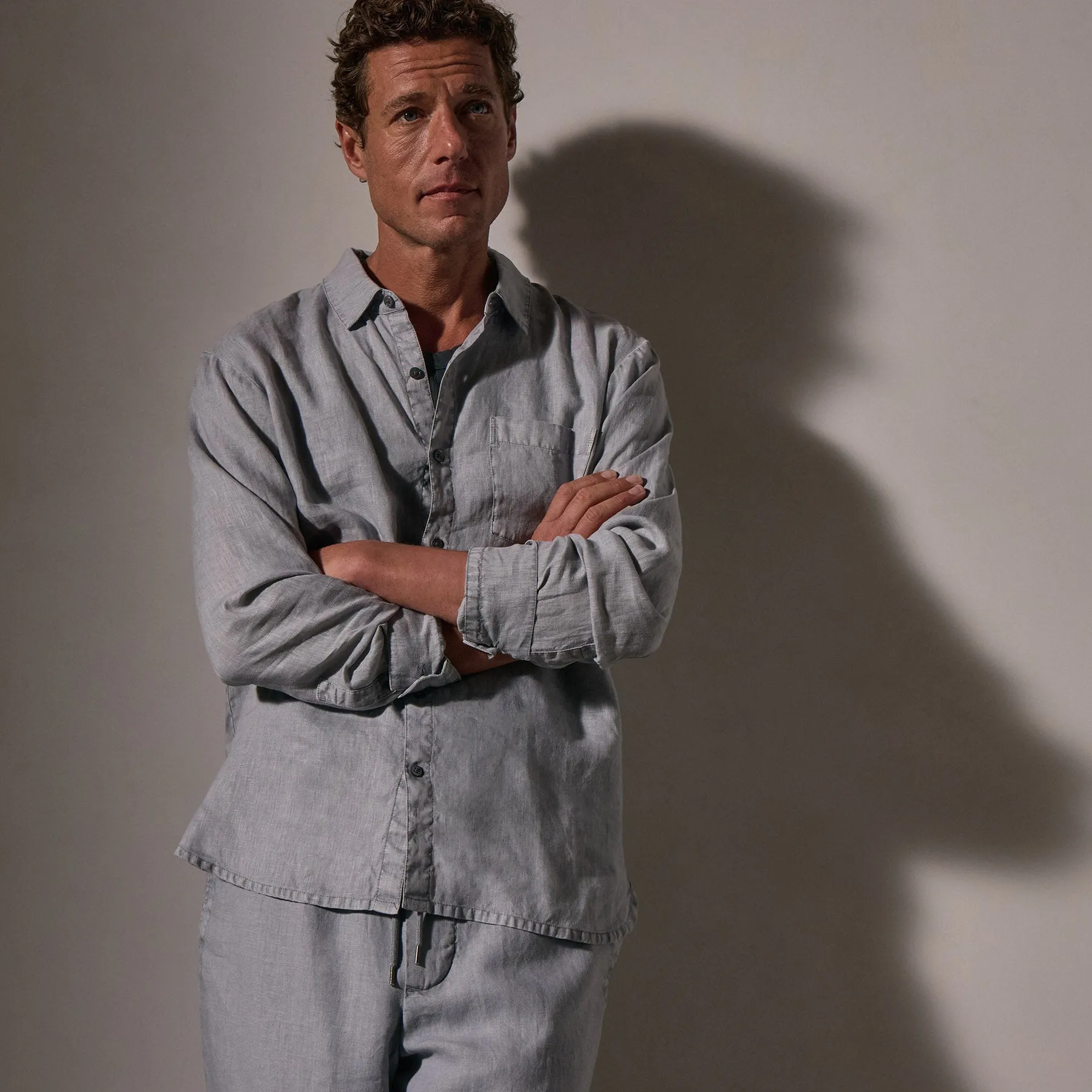 Lightweight Linen Shirt - Grey Sky Pigment