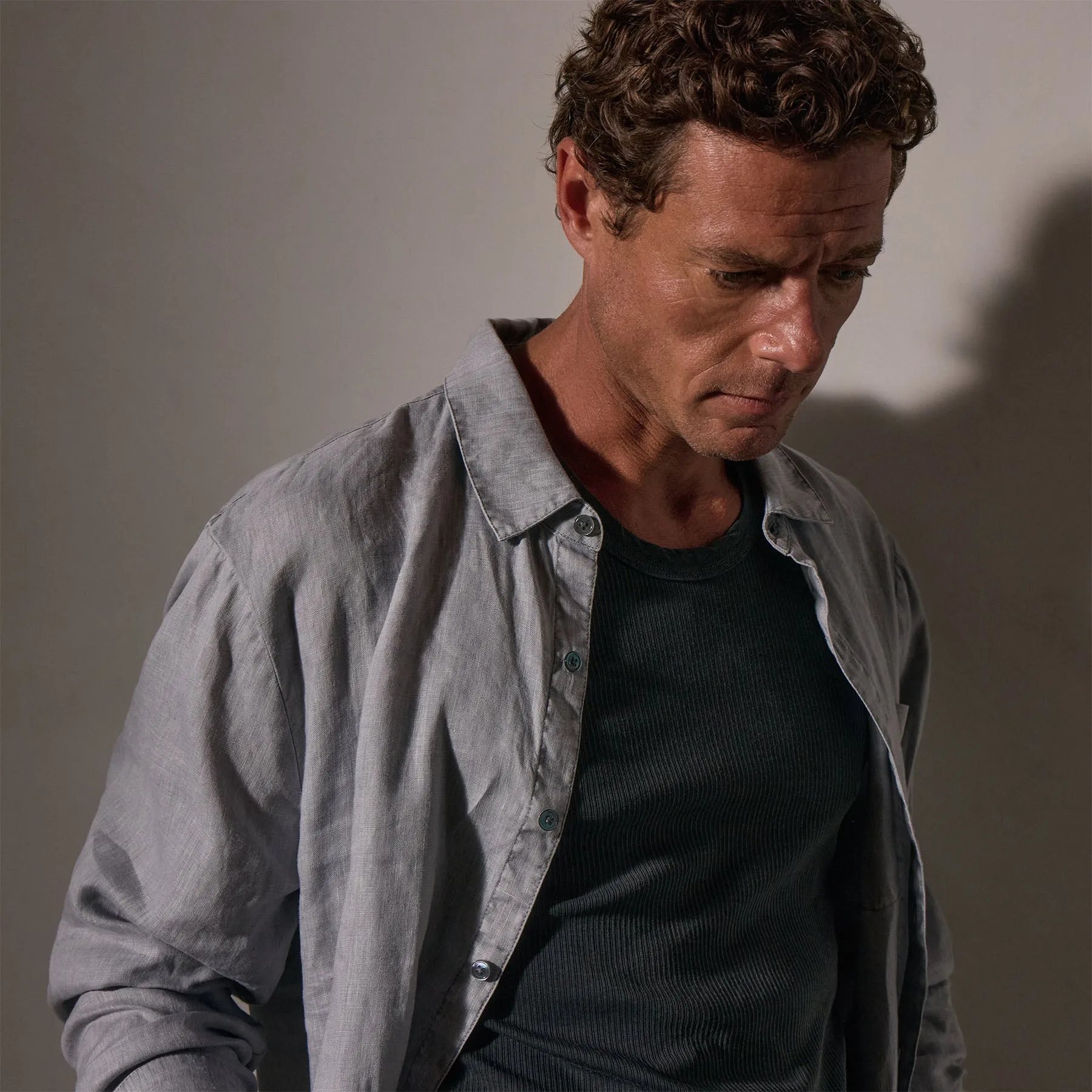 Lightweight Linen Shirt - Grey Sky Pigment