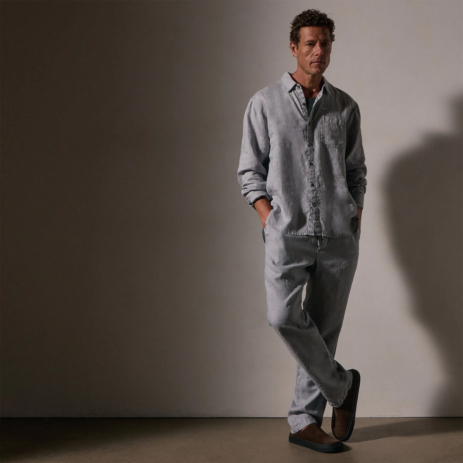 Lightweight Linen Shirt - Grey Sky Pigment