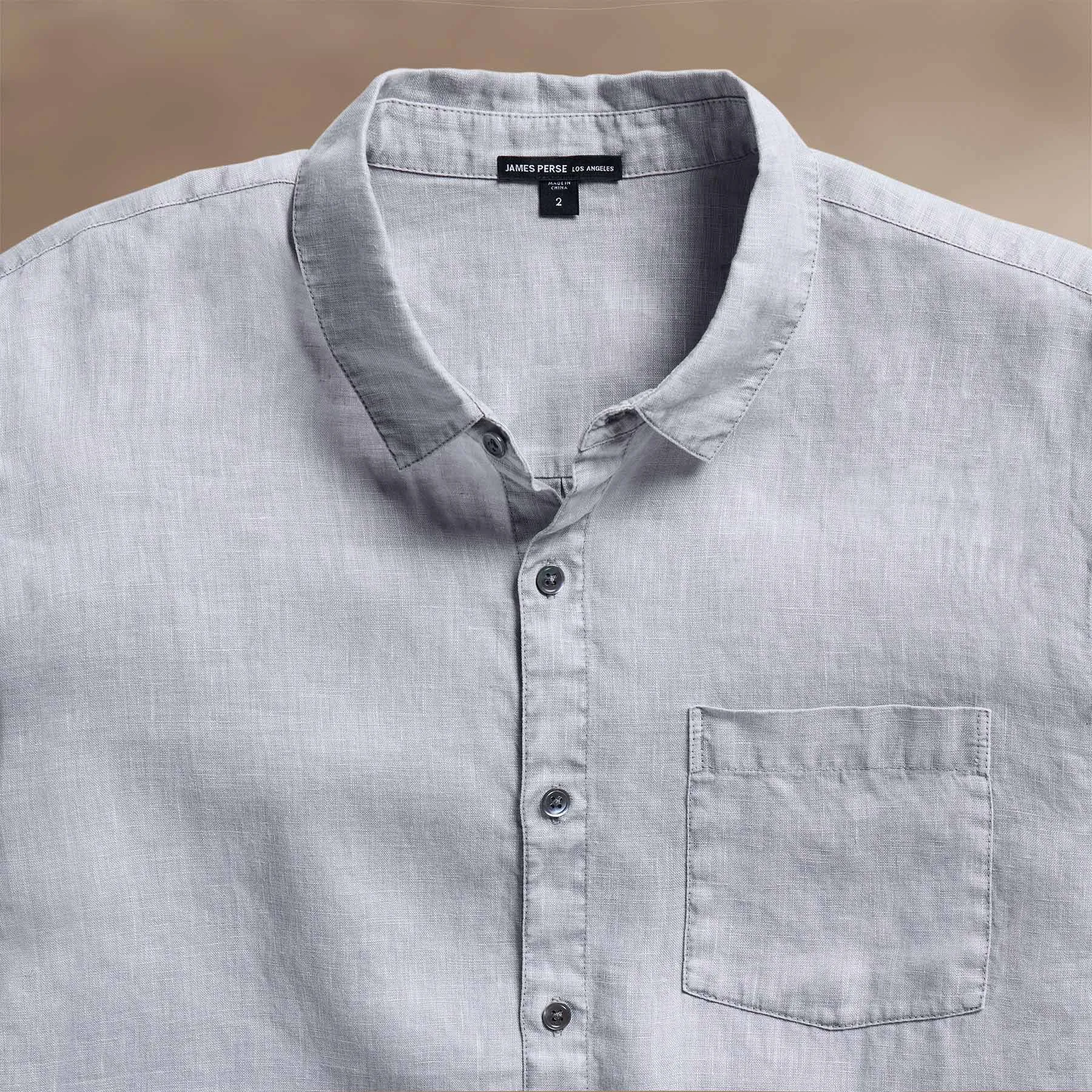 Lightweight Linen Shirt - Grey Sky Pigment
