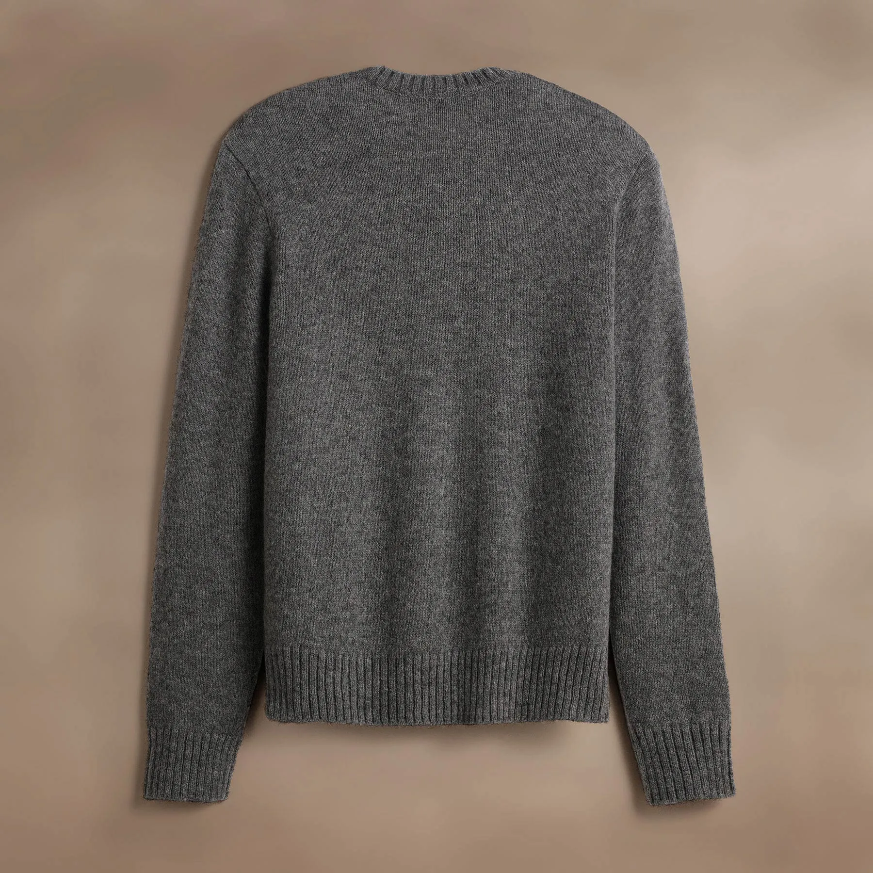 Lightweight Textured Cashmere V-Neck - Thunder