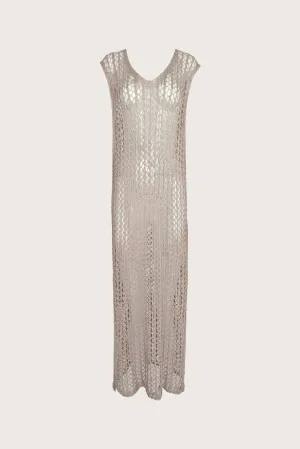 Long openwork dress - Color Mud