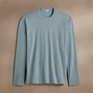 Long Sleeve Crew Neck - Azure Pigment