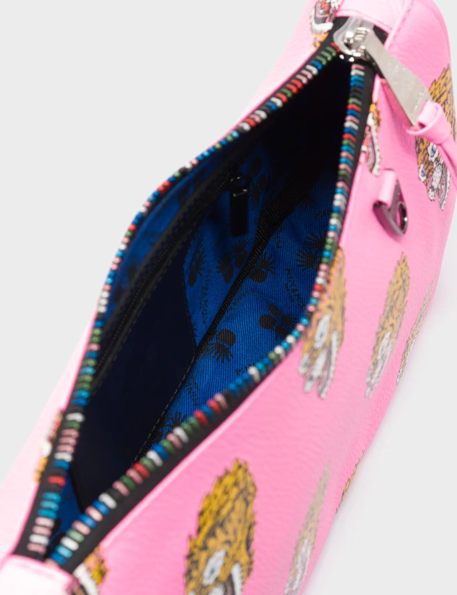 Lucas Hobo Mini Bubblegum Pink Handbag - Blazing Tiger Print