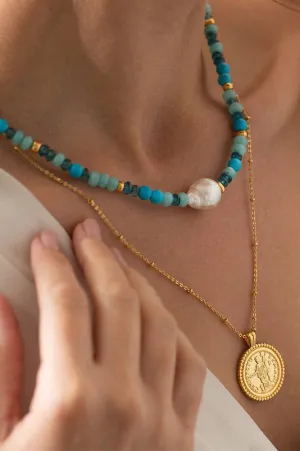 Lunar Baroque & Precious Stone Necklace