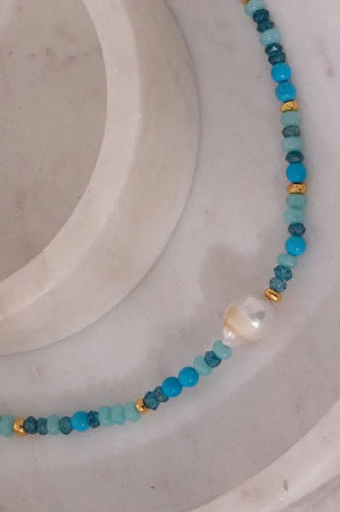Lunar Baroque & Precious Stone Necklace