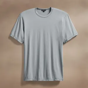 Luxe Lotus Jersey Tee - Grey Sky