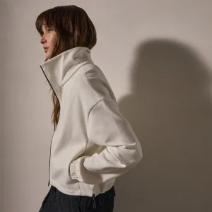 Matte Scuba Full Zip - Ivory