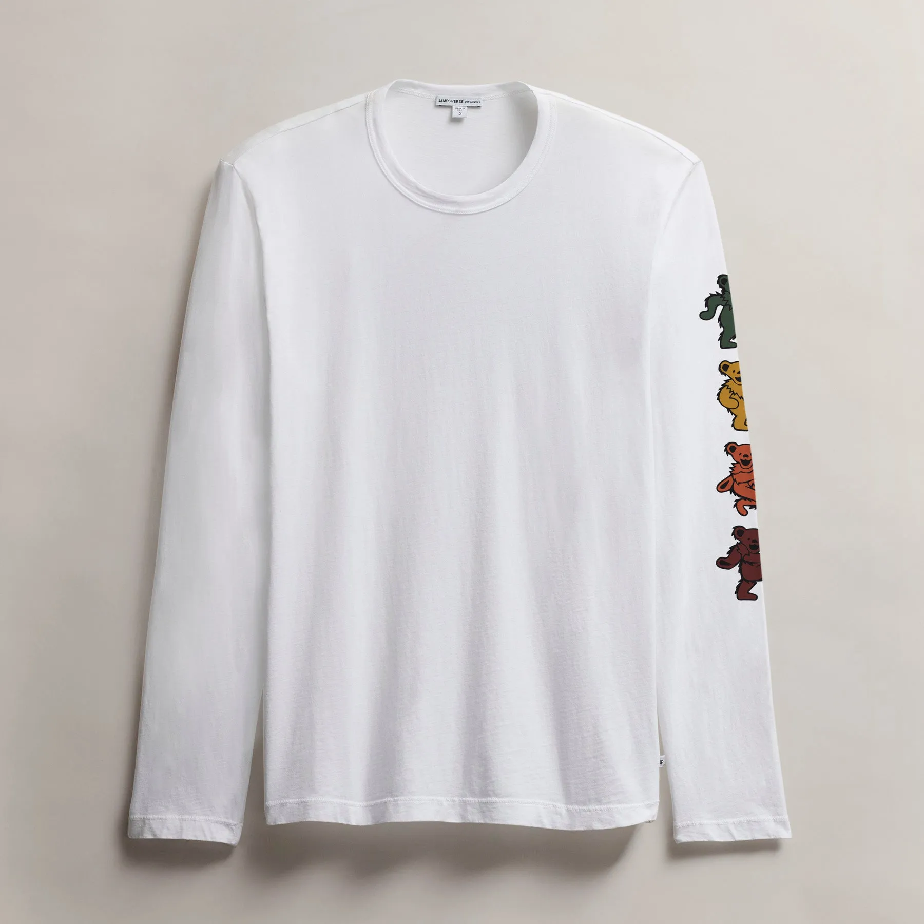 Men's Grateful Dead Dancing Bear Long Sleeve Tee - White/Black