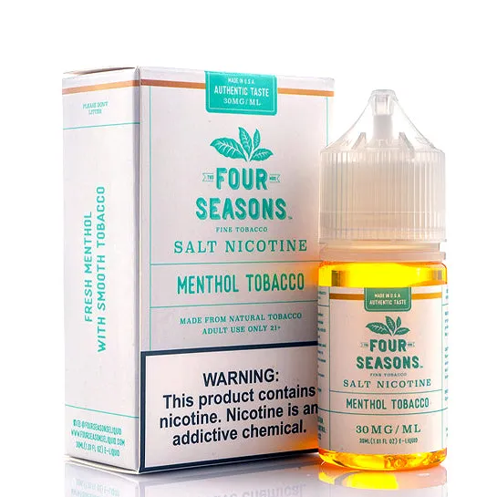 Menthol Tobacco Salt - Four Seasons E-Juice [Naturally-Extracted]