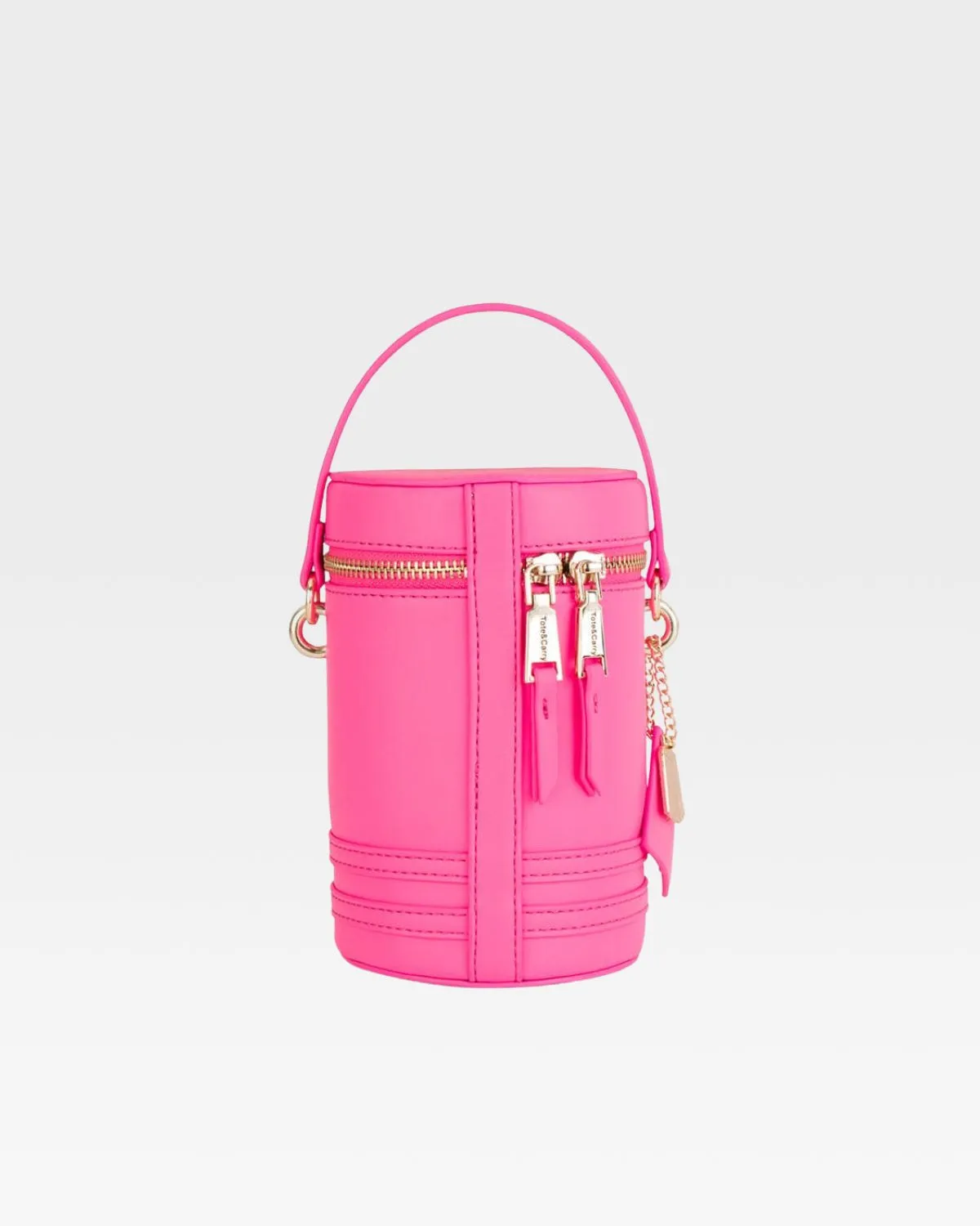 Mini Barrel Purse in Neon Pink