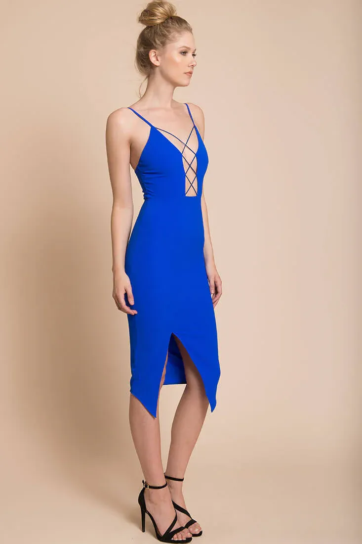 Nora Bodycon Dress Electric Blue