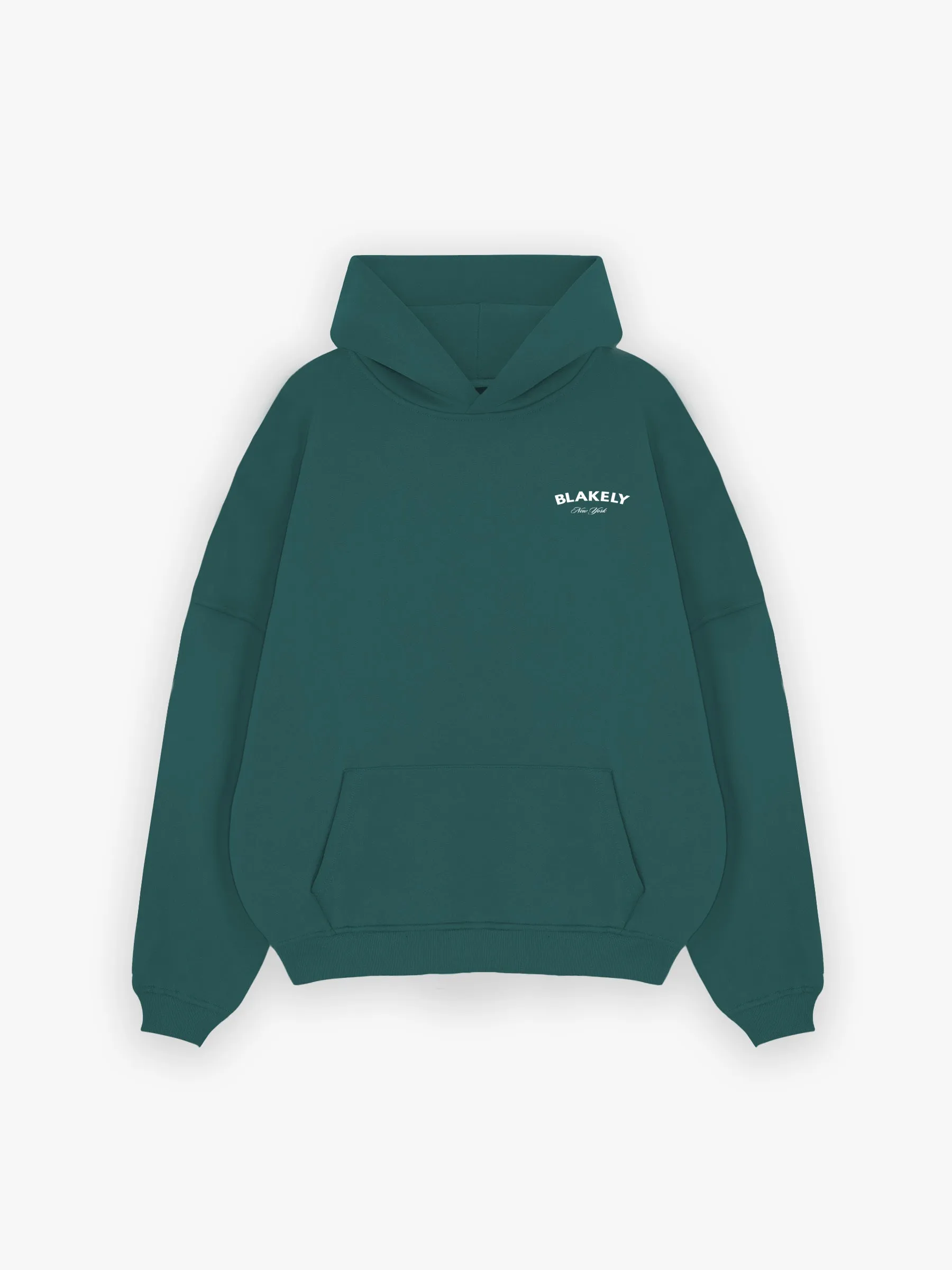 NY Crest Relaxed Hoodie - Pine Green