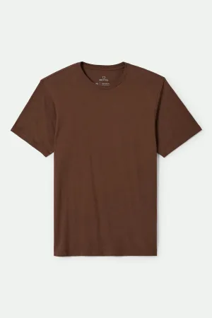 Premium Cotton S/S Tailored T-Shirt - Pinecone Brown