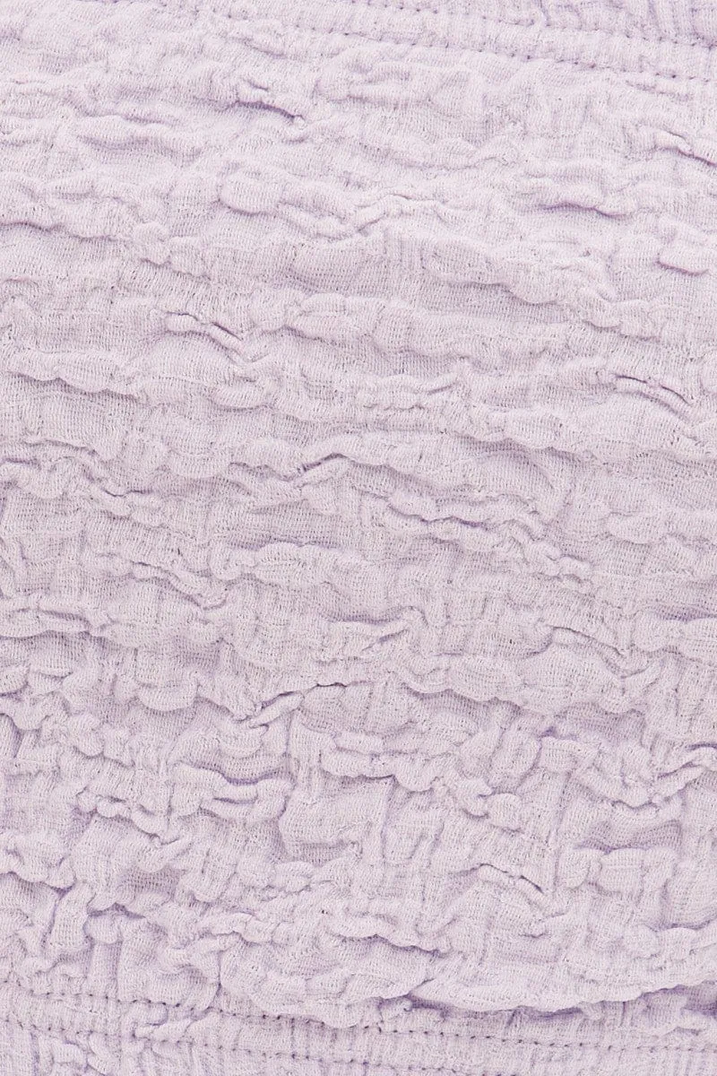 Purple Bandeau Top Textured