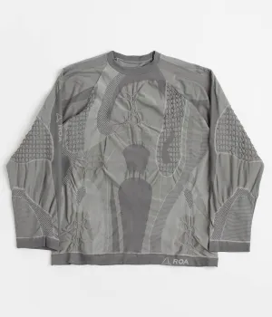 ROA Oversized 3D Knit Sweatshirt - Grey / Dove Grey