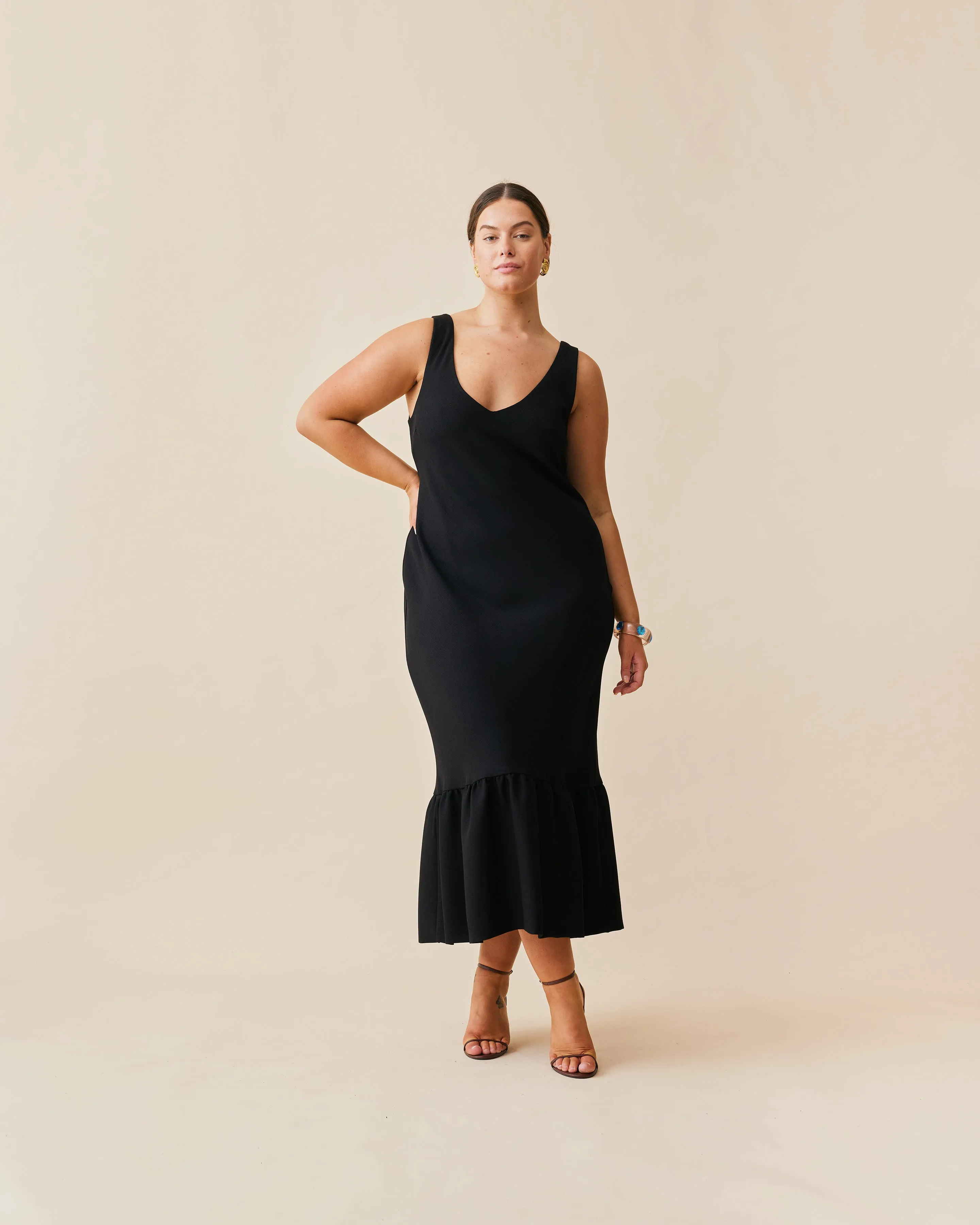 ROBIN PUFF DRESS BLACK