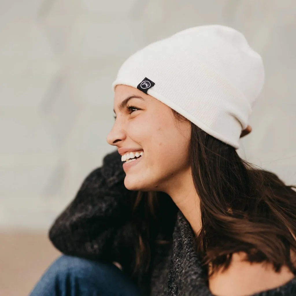 Rolled Edge. Cashmere Beanie