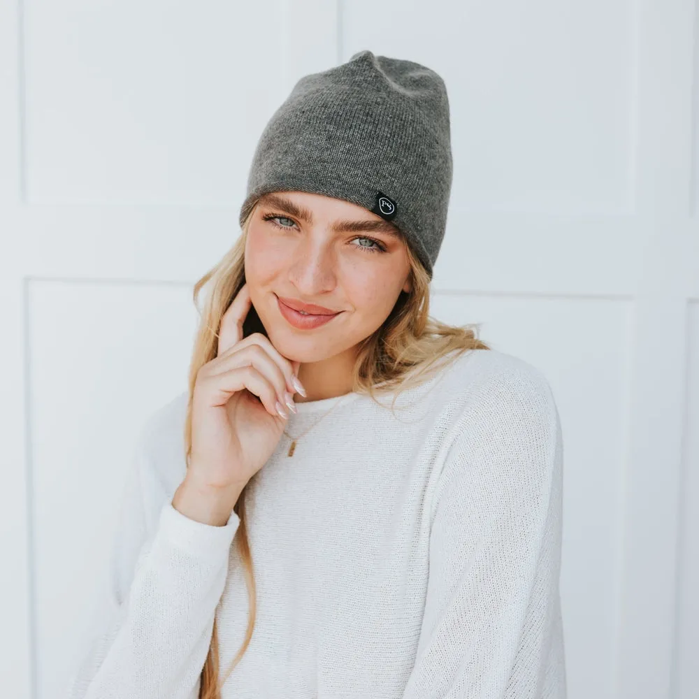 Rolled Edge. Cashmere Beanie