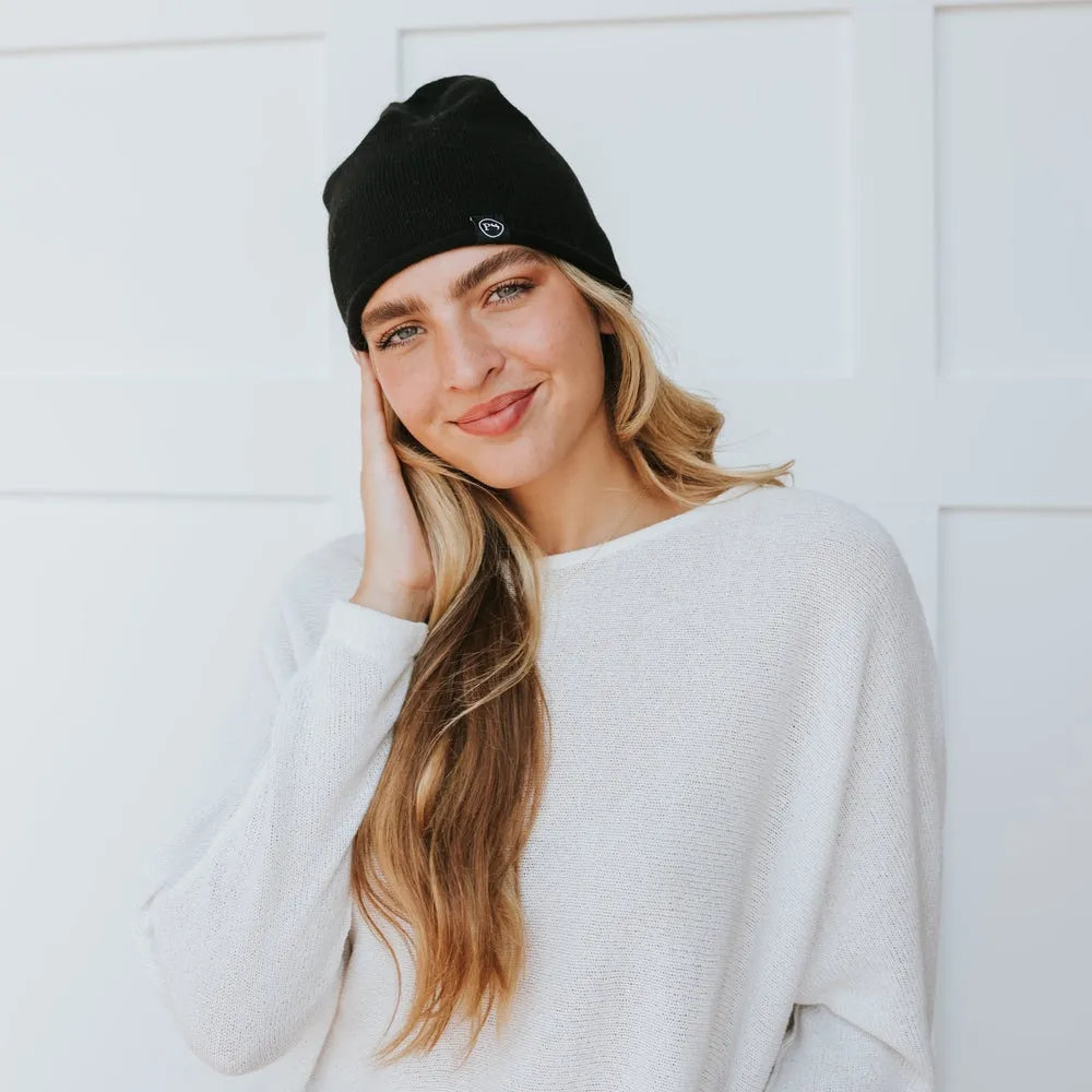 Rolled Edge. Cashmere Beanie
