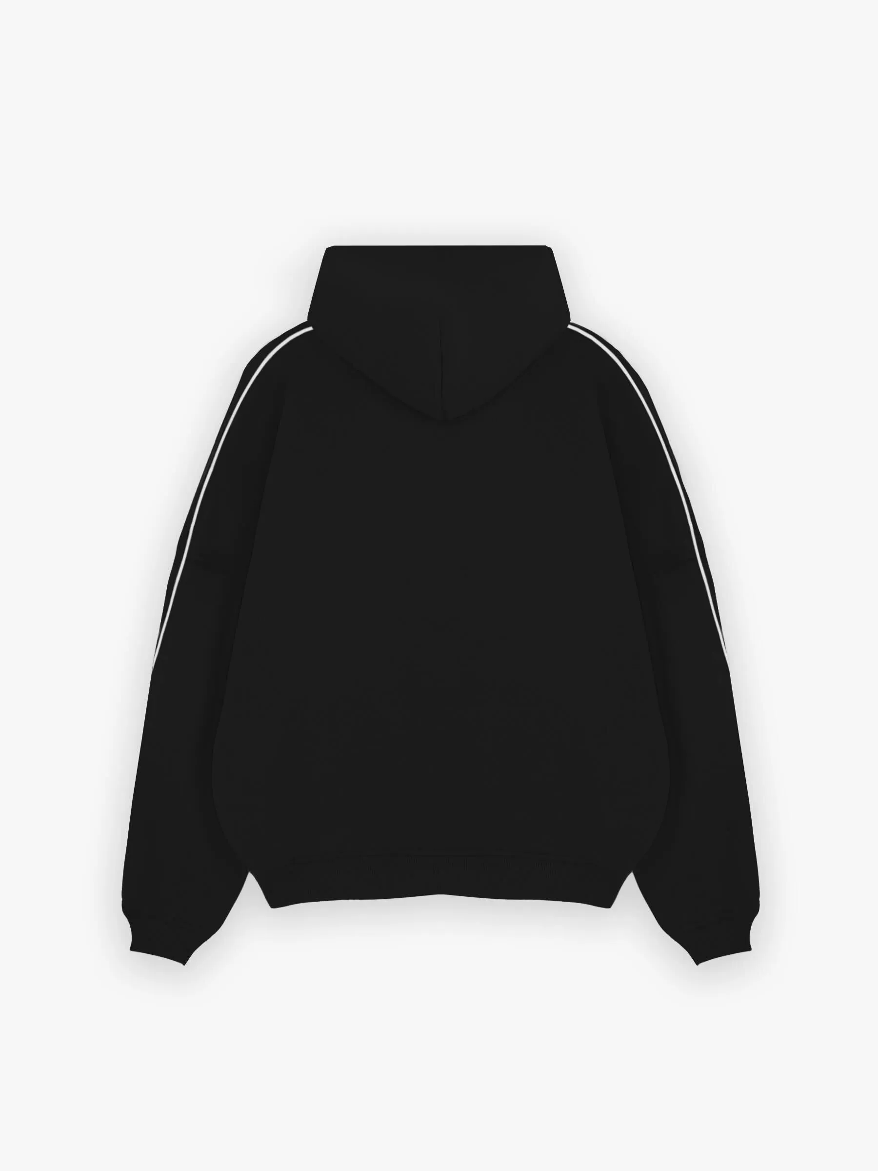 Seam Relaxed Hoodie - Black