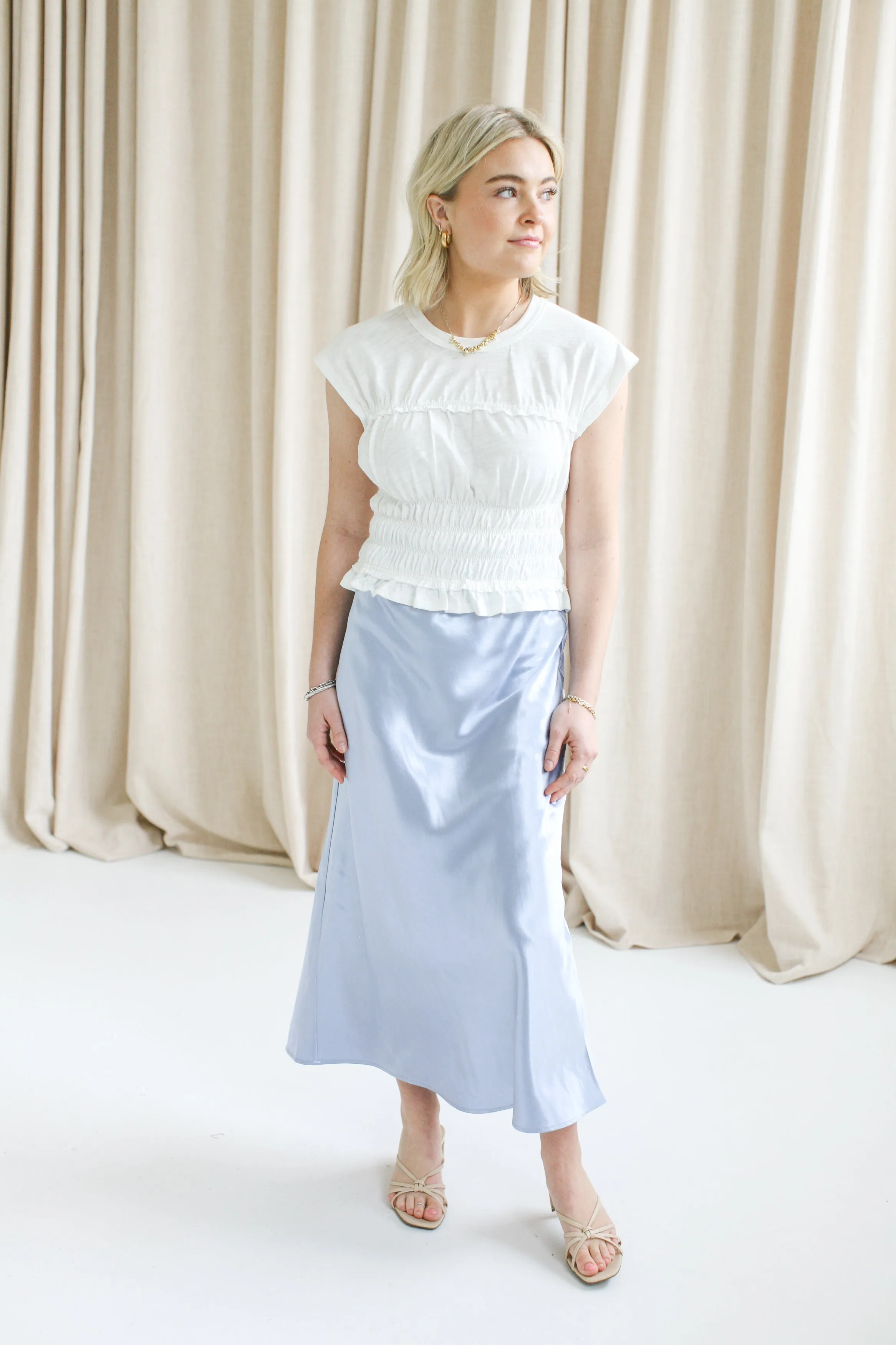 Sky Slip Skirt