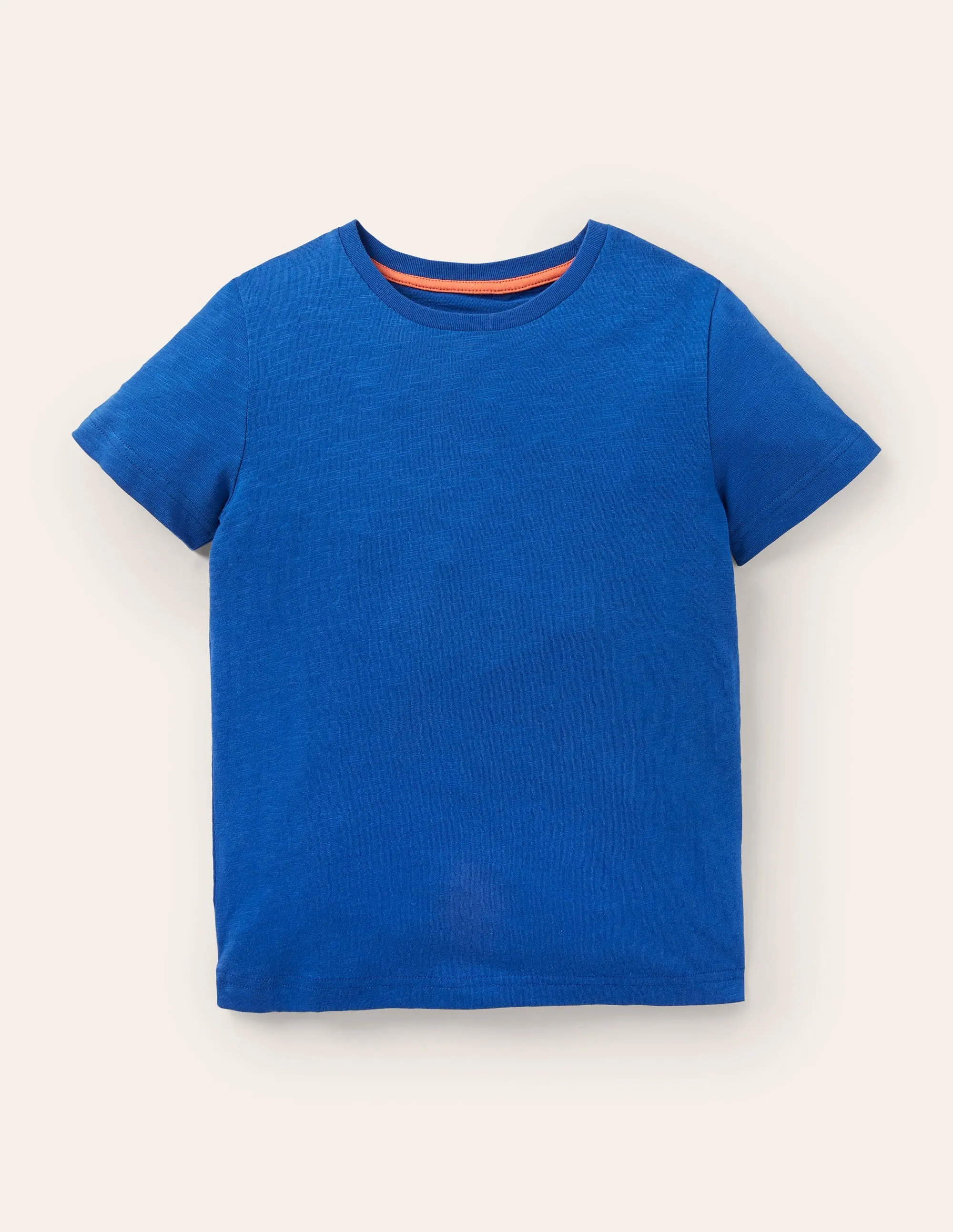 Slub Washed T-shirt-Bold Blue