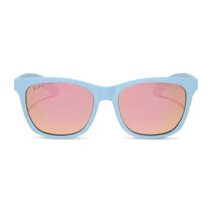 STORM - MATTE BABY BLUE   SHERBERT RAINBOW MIRROR   POLARIZED SUNGLASSES