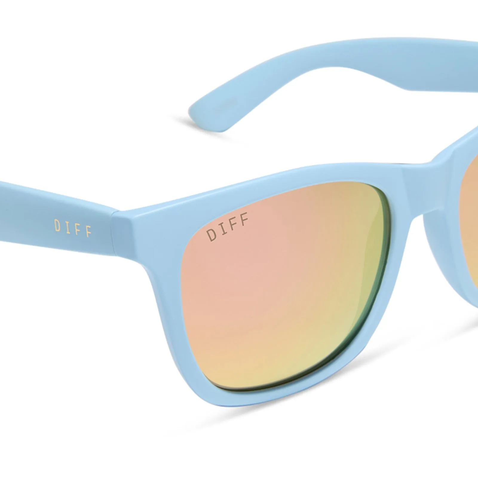 STORM - MATTE BABY BLUE   SHERBERT RAINBOW MIRROR   POLARIZED SUNGLASSES
