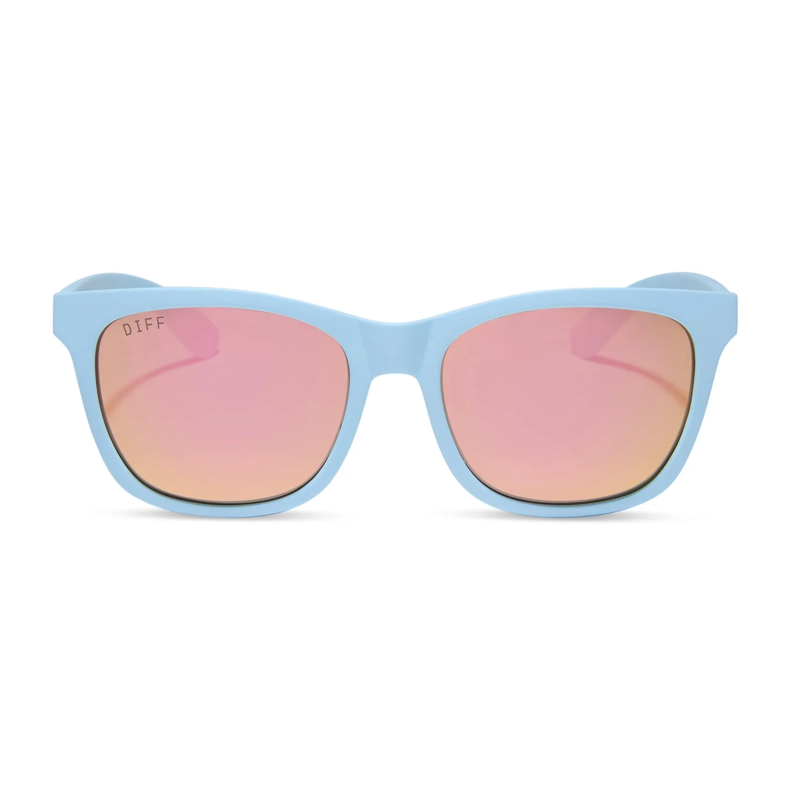 STORM - MATTE BABY BLUE   SHERBERT RAINBOW MIRROR   POLARIZED SUNGLASSES