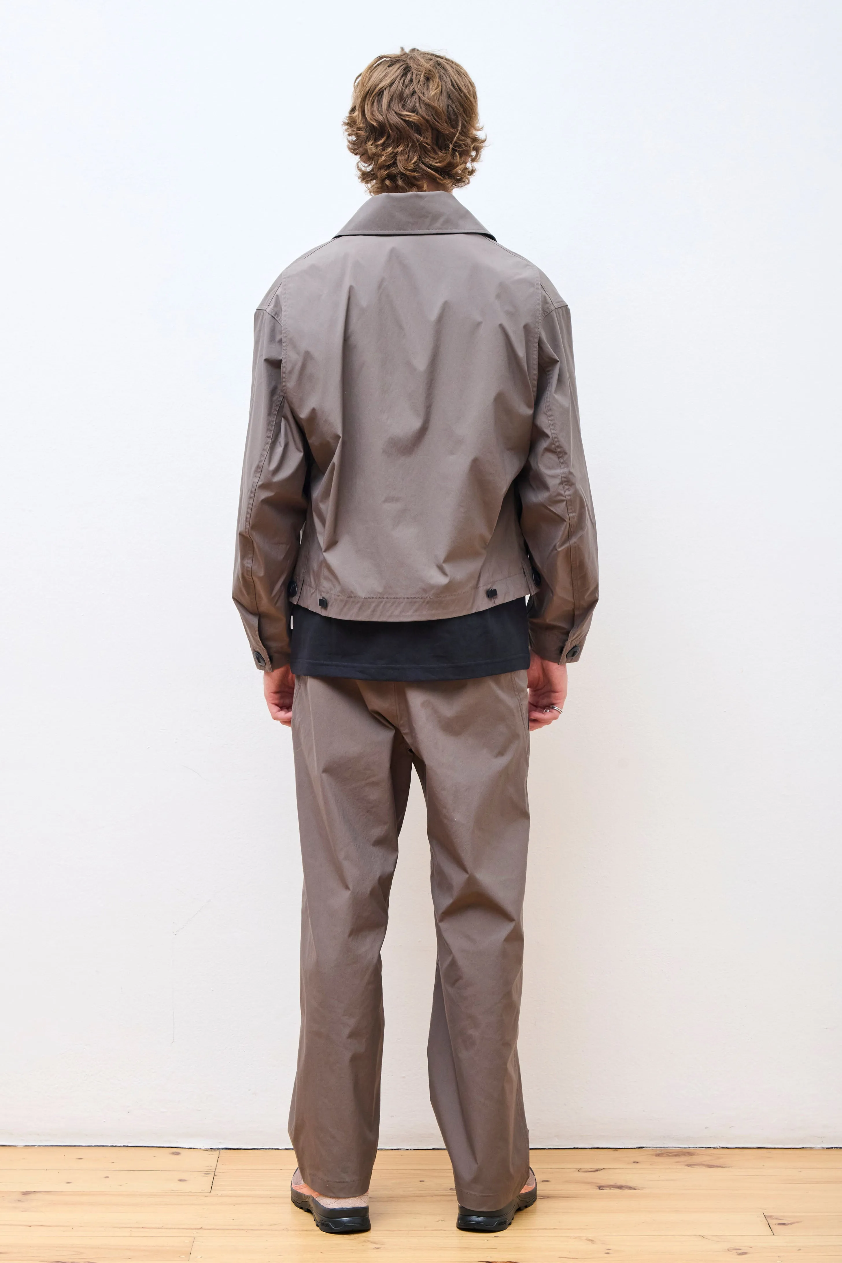Straight Leg Pants Taupe Gray