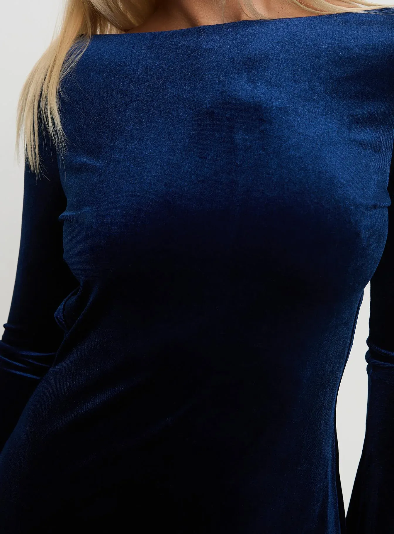 Syrene Velvet Mini Dress Navy