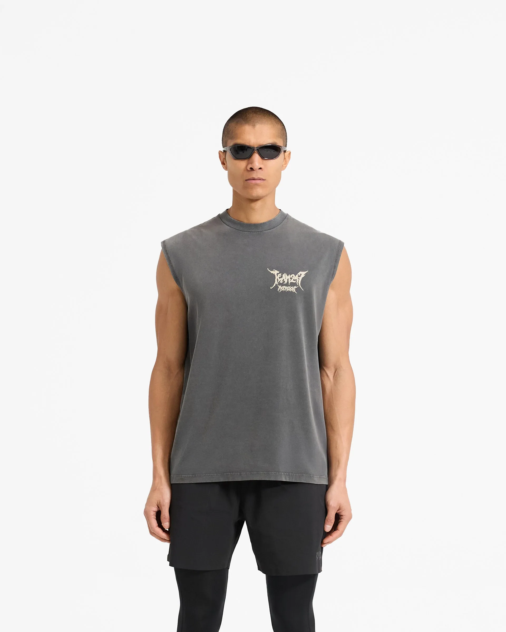 Team 247 X END Oversized Tank - Washed Grey