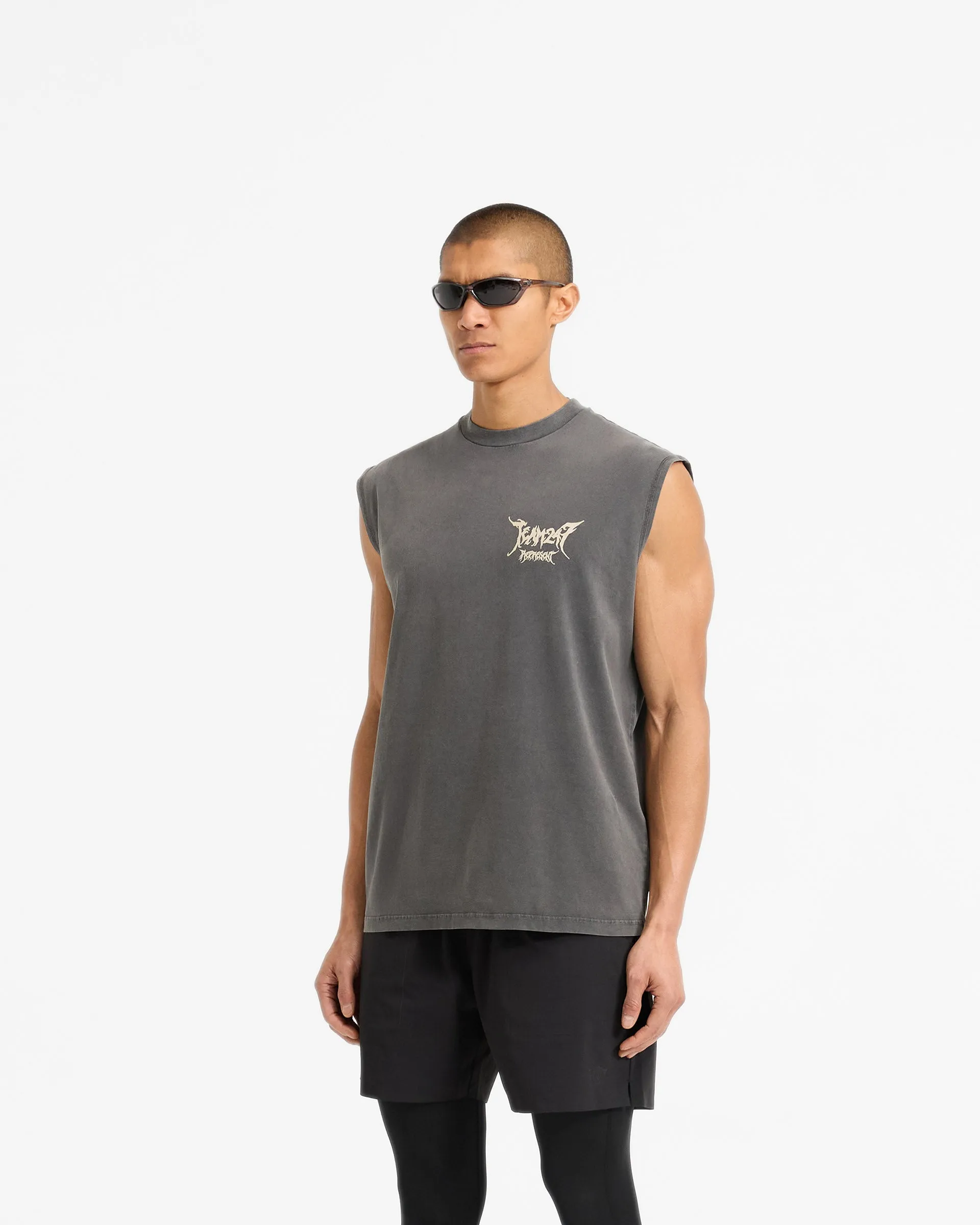 Team 247 X END Oversized Tank - Washed Grey