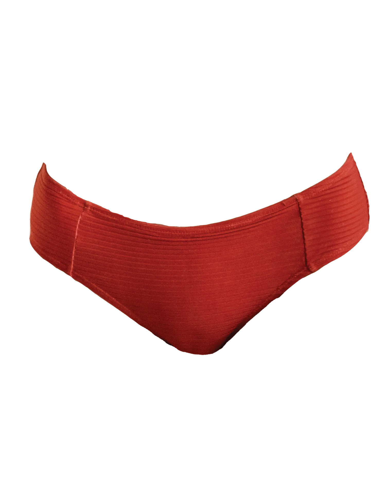 Textured Stripe Redwood Bikini Bottom