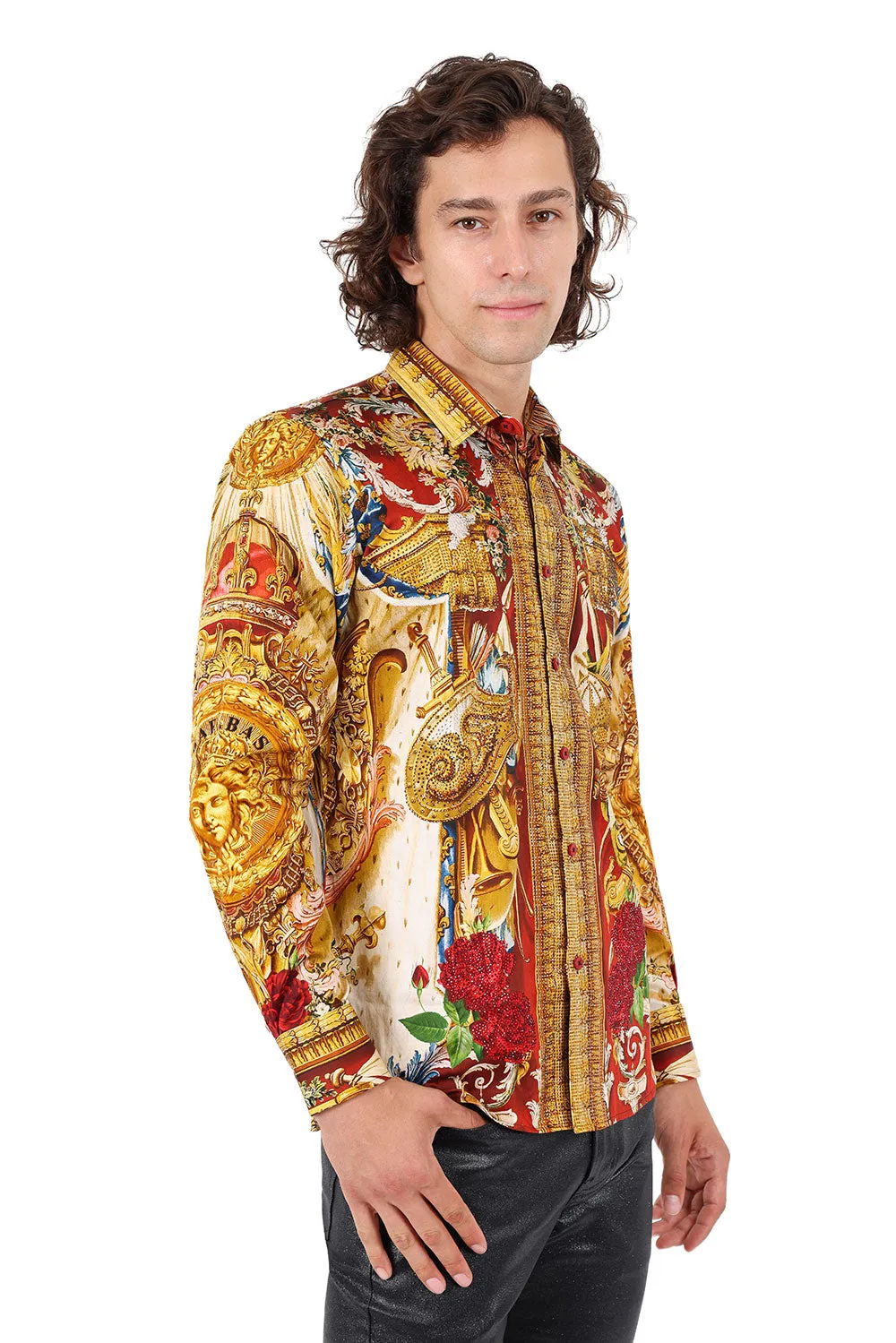 The Last Crown Rhinestone Long Sleeve Shirt